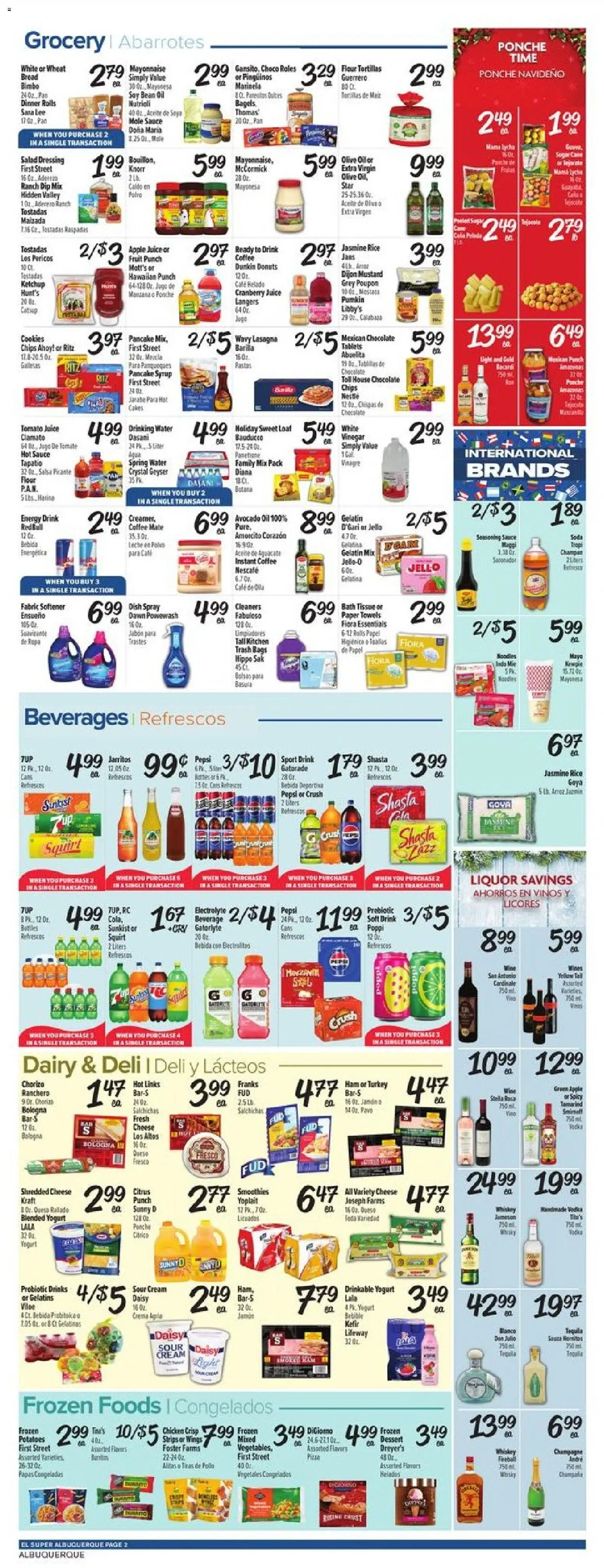 El Super Weekly Ad - NM - valid from 17.12.2025 | Page: 2 | Products: Oil, Noodles, Fabric softener, Water