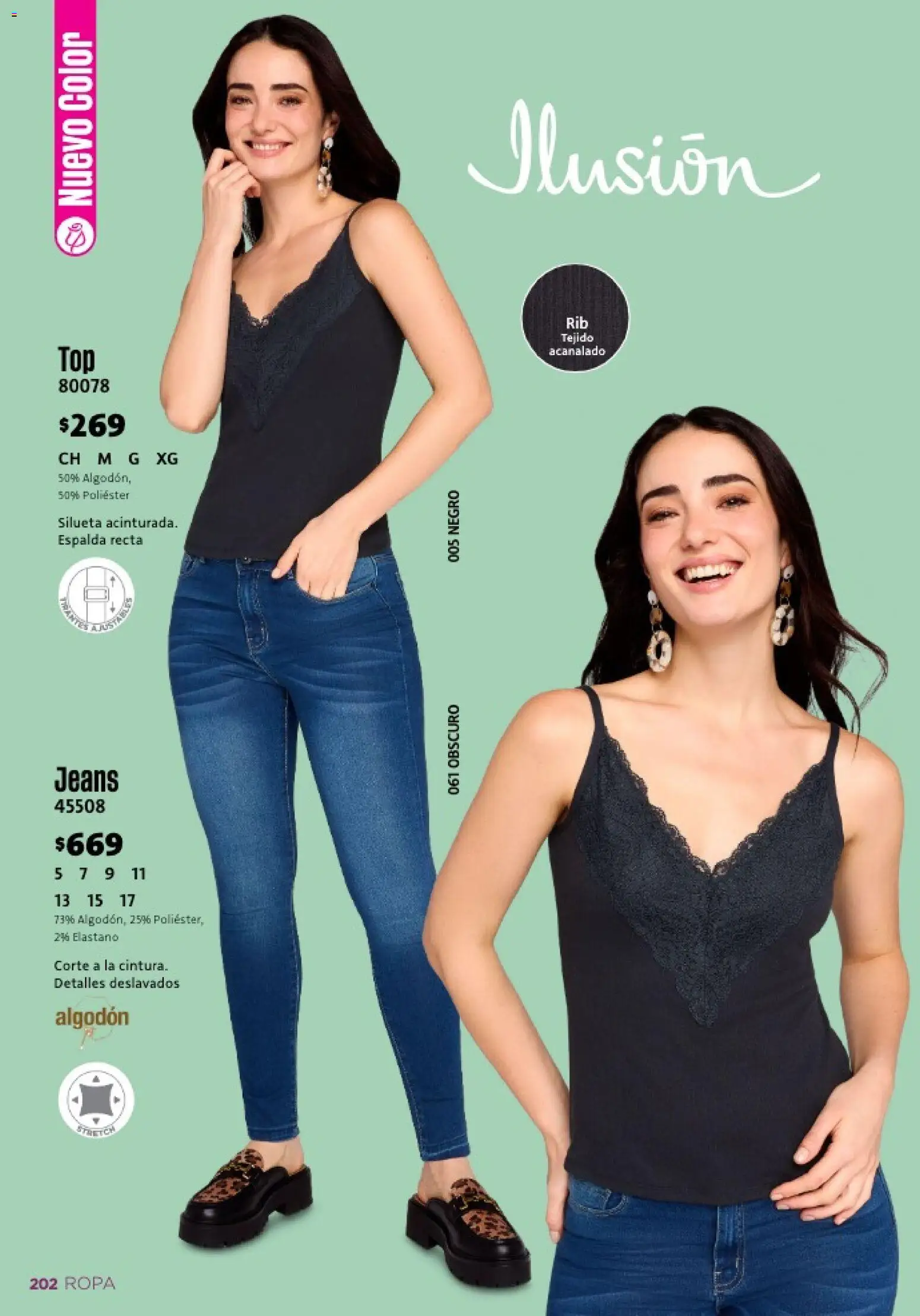 Nuevas ofertas de Ilusión válidas en toda la República Mexicana desde el 01.02.2026. ¡Encuentra las mejores ofertas en Ilusión catálogo Primavera! | Página: 204 | Productos: Algodón, Ropa