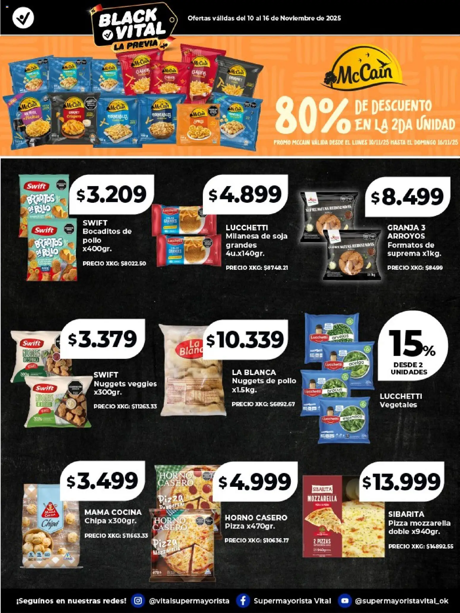 Vital - Especial de frescos │ válido desde el 09.11.2025 | Página: 9 | Productos: Pollo, Milanesa, Pizza, Espinaca
