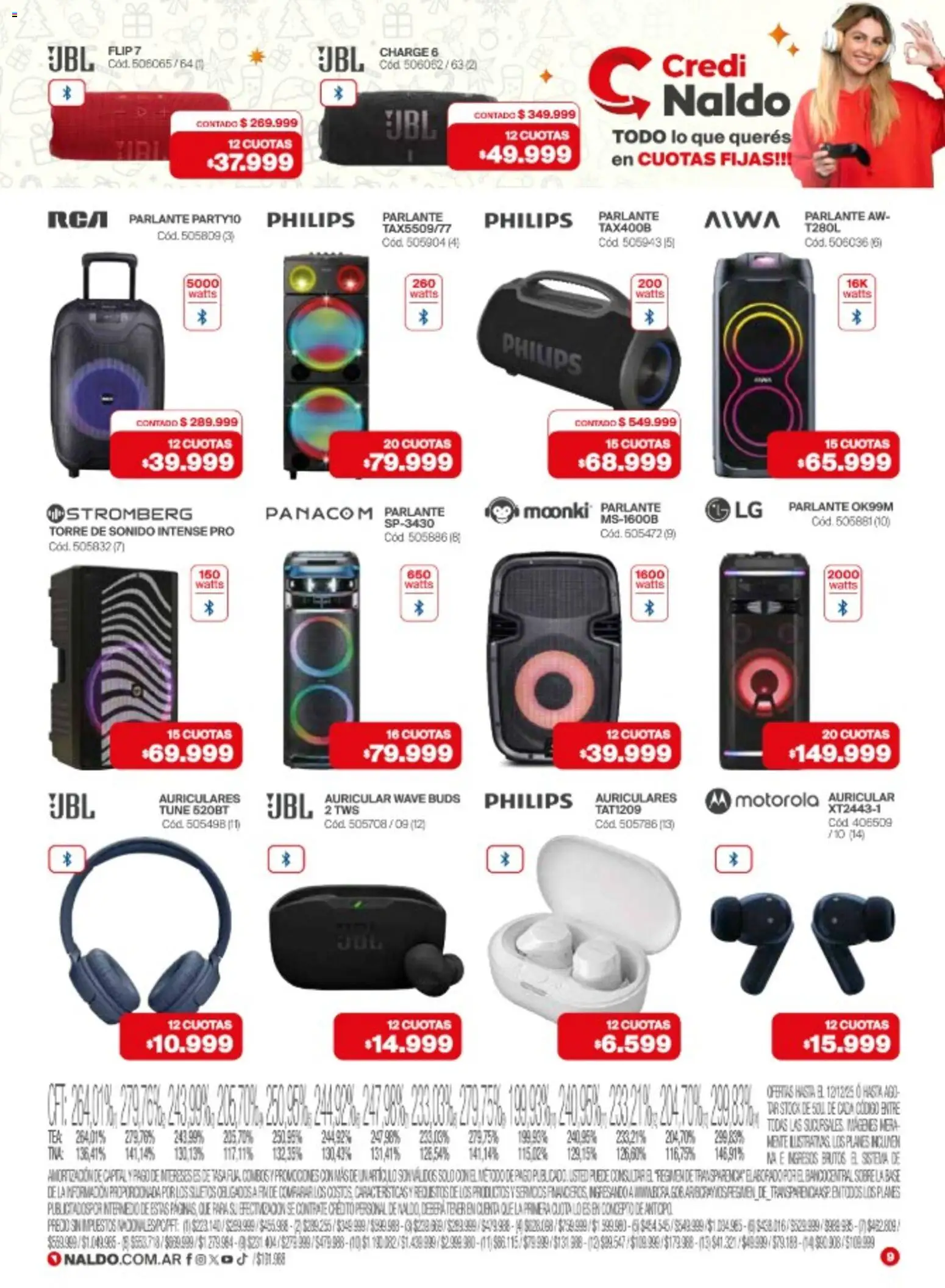 Naldo catálogo │ válido desde el 03.12.2025 | Página: 9 | Productos: Auriculares, Parlante