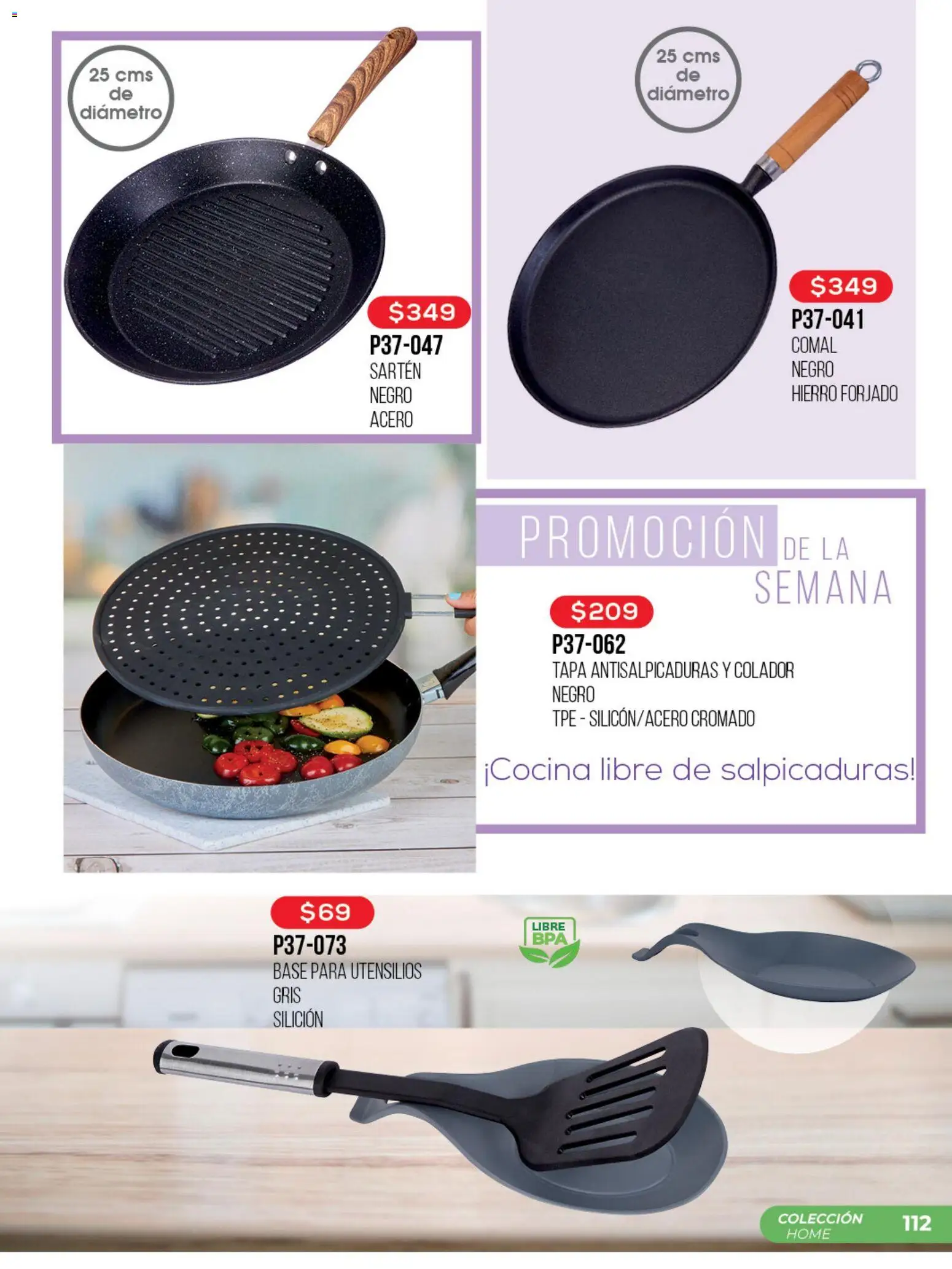 Nuevas ofertas de Cklass válidas en toda la República Mexicana desde el 16.02.2026. ¡Encuentra las mejores ofertas en Cklass catálogo Promo Semanal! | Página: 113 | Productos: Colador, Sartén