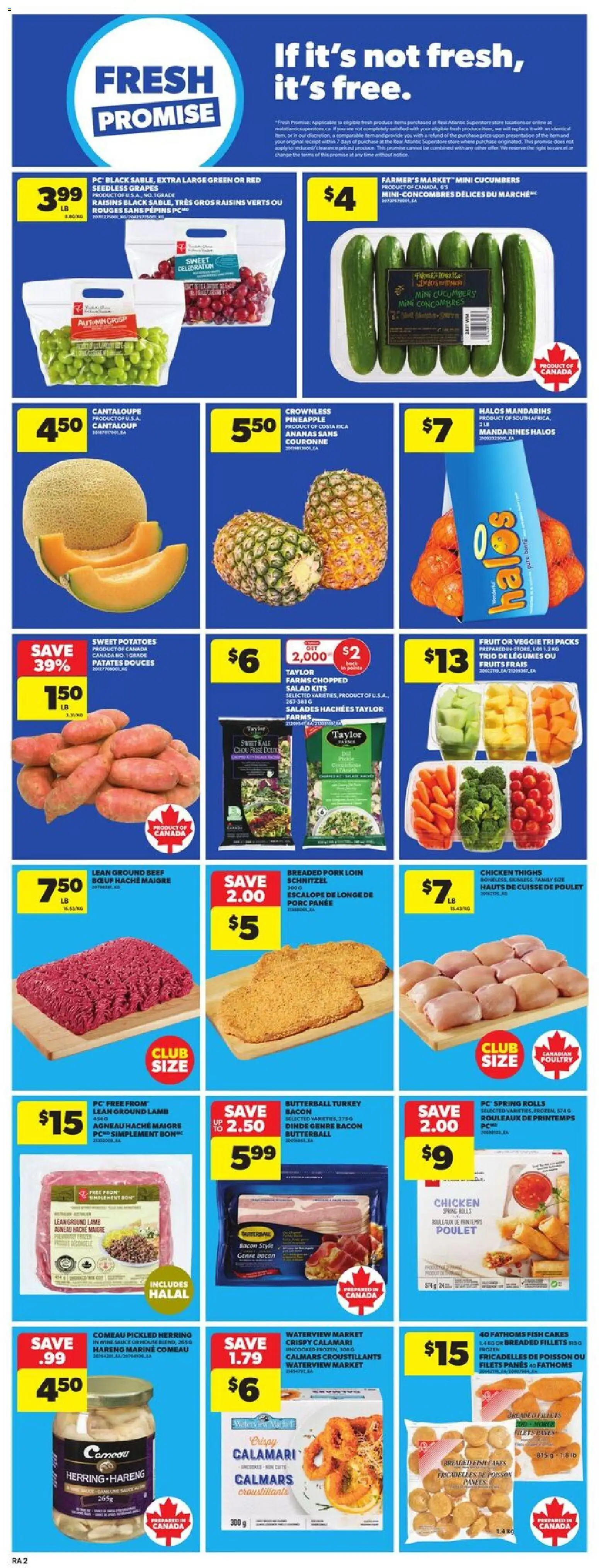 Atlantic Superstore flyer valid from 23.10.2025 | Page: 5 | Products: Beef, Pineapple, PC, Pork