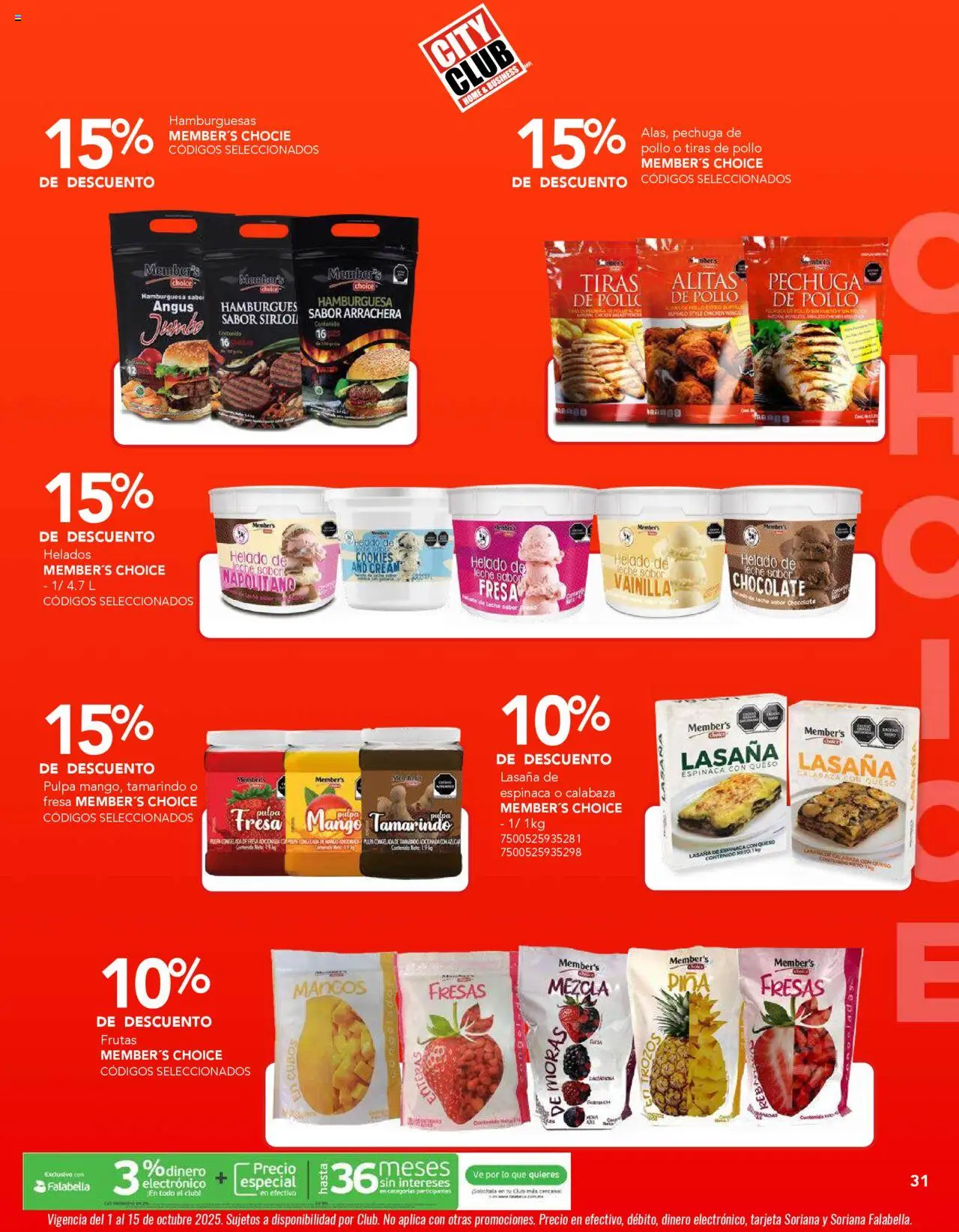 Nuevas ofertas de City Club válidas en toda la República Mexicana desde el 01.10.2025. ¡Encuentra las mejores ofertas en City Club - Catálogo! | Página: 29 | Productos: Queso, Fresas, Espinaca, Helado