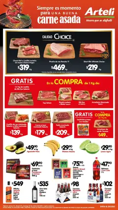 Vista previa de Arteli folleto Carnes & Cortes, nuevo folleto de la tienda, válido en México a partir del 24.10.2025 | Página: 1