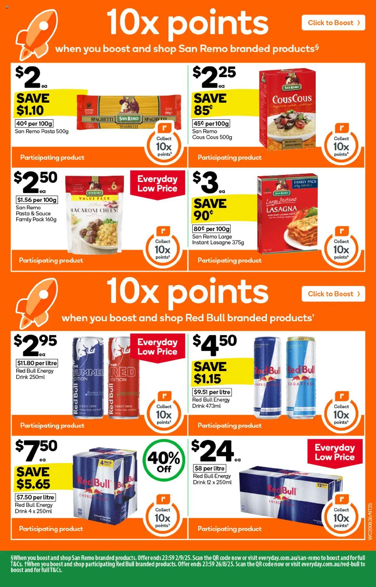 Woolworths catalogue - valid from 20.08.2025 | Page: 25 | Products: Cheese, Energy drink, Pasta, Sauce