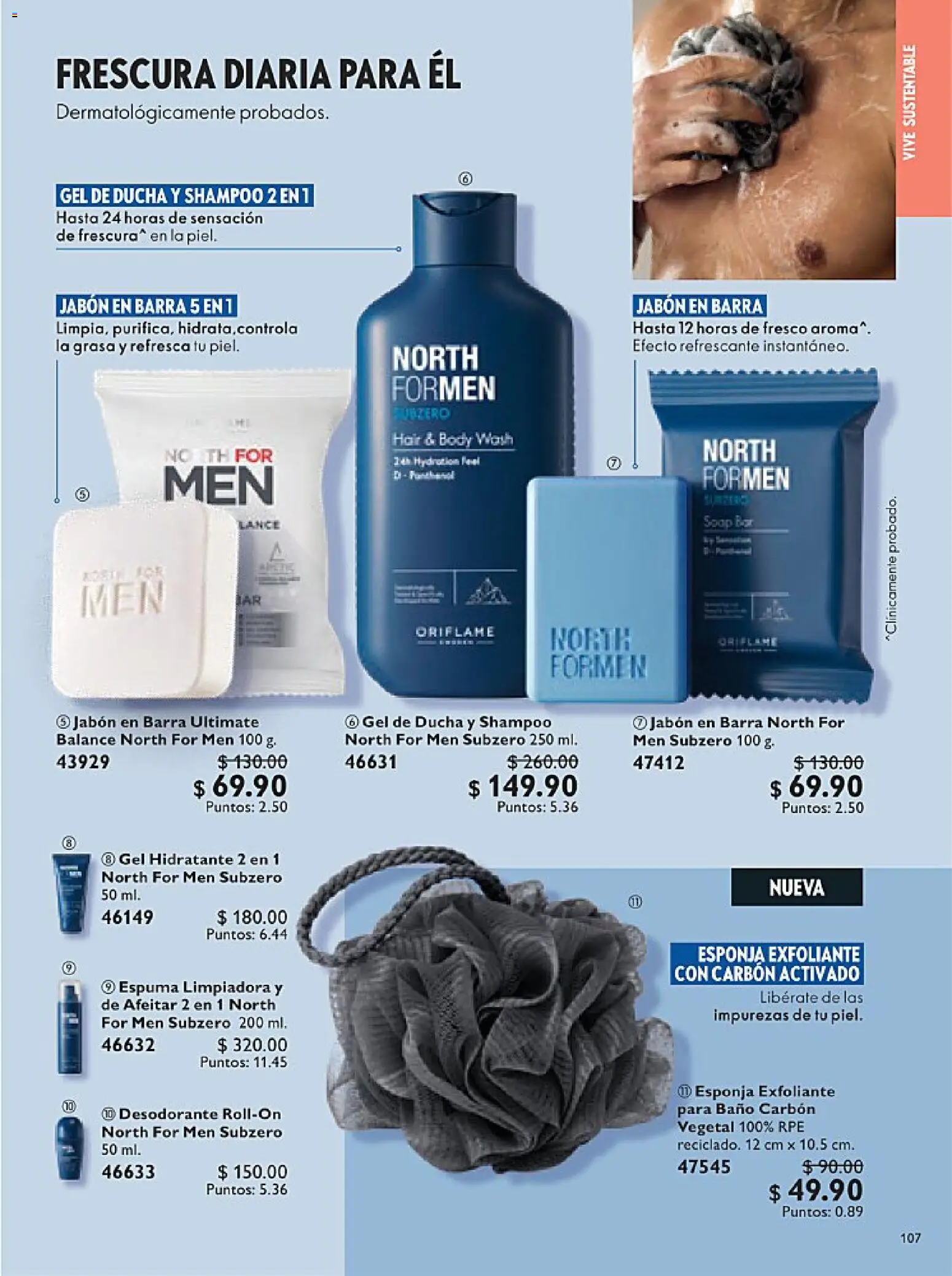 Nuevas ofertas de Oriflame válidas en toda la República Mexicana desde el 24.01.2026. ¡Encuentra las mejores ofertas en Oriflame campaña 2 2026! | Página: 107 | Productos: Esponja, Espuma, Baño, Jabón