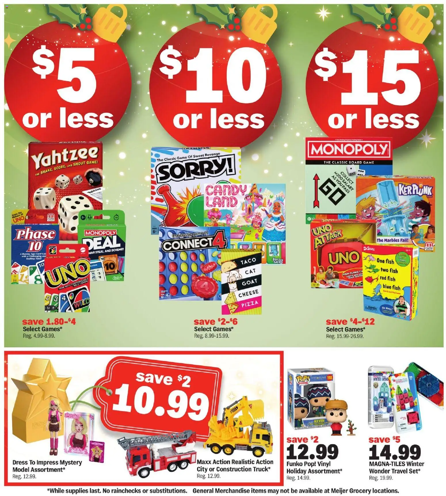 Meijer Celebrate With Savings - valid from 12.11.2025 | Page: 2 | Products: Cheese, Fish, Dress, Game