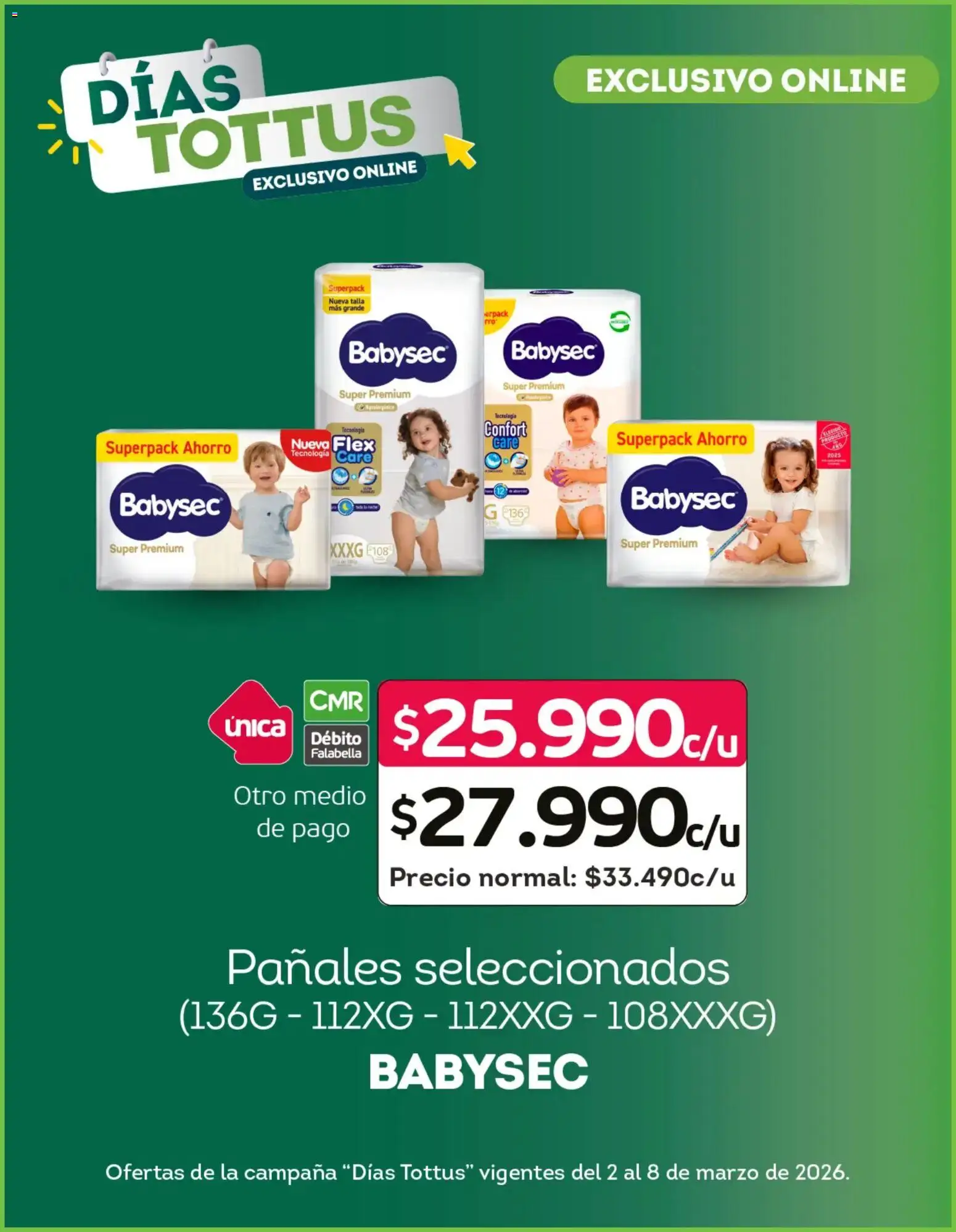 Tottus ofertas  │ válido desde el 02.03.2026 | Página: 7 | Productos: Pañales, Campana