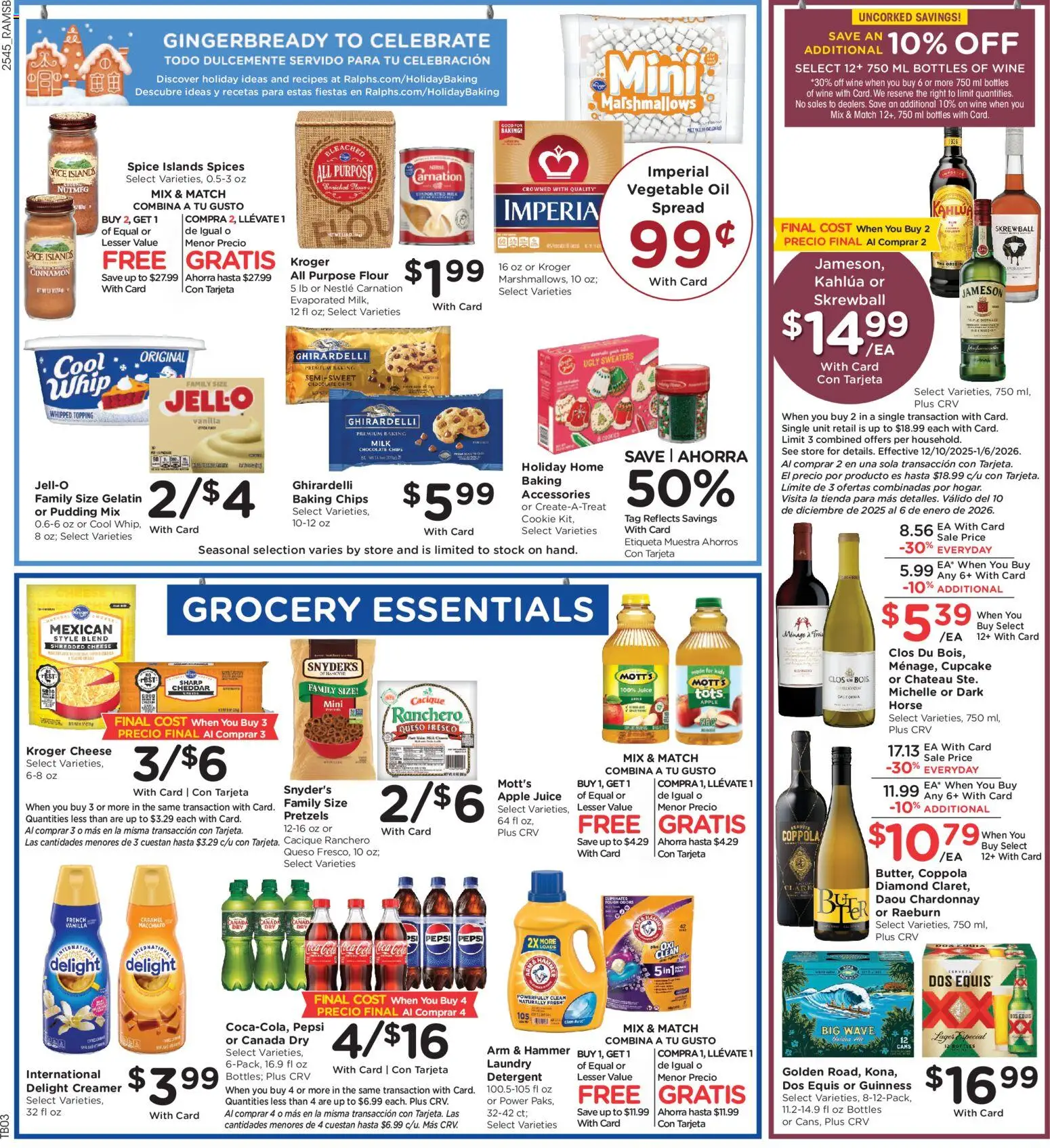 Ralphs Weekly Ad - valid from 10.12.2025 | Page: 7 | Products: Hammer, Cheese, Oil, Wine