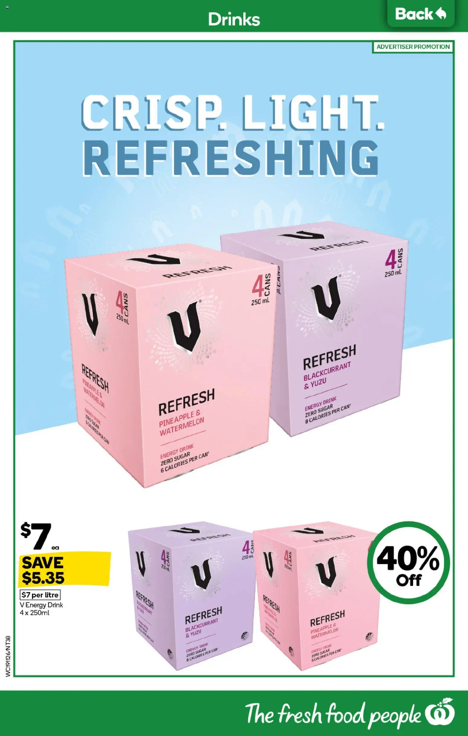 Woolworths catalogue - valid from 19.11.2025 | Page: 38 | Products: Energy drink, Pineapple, Sugar, Watermelon