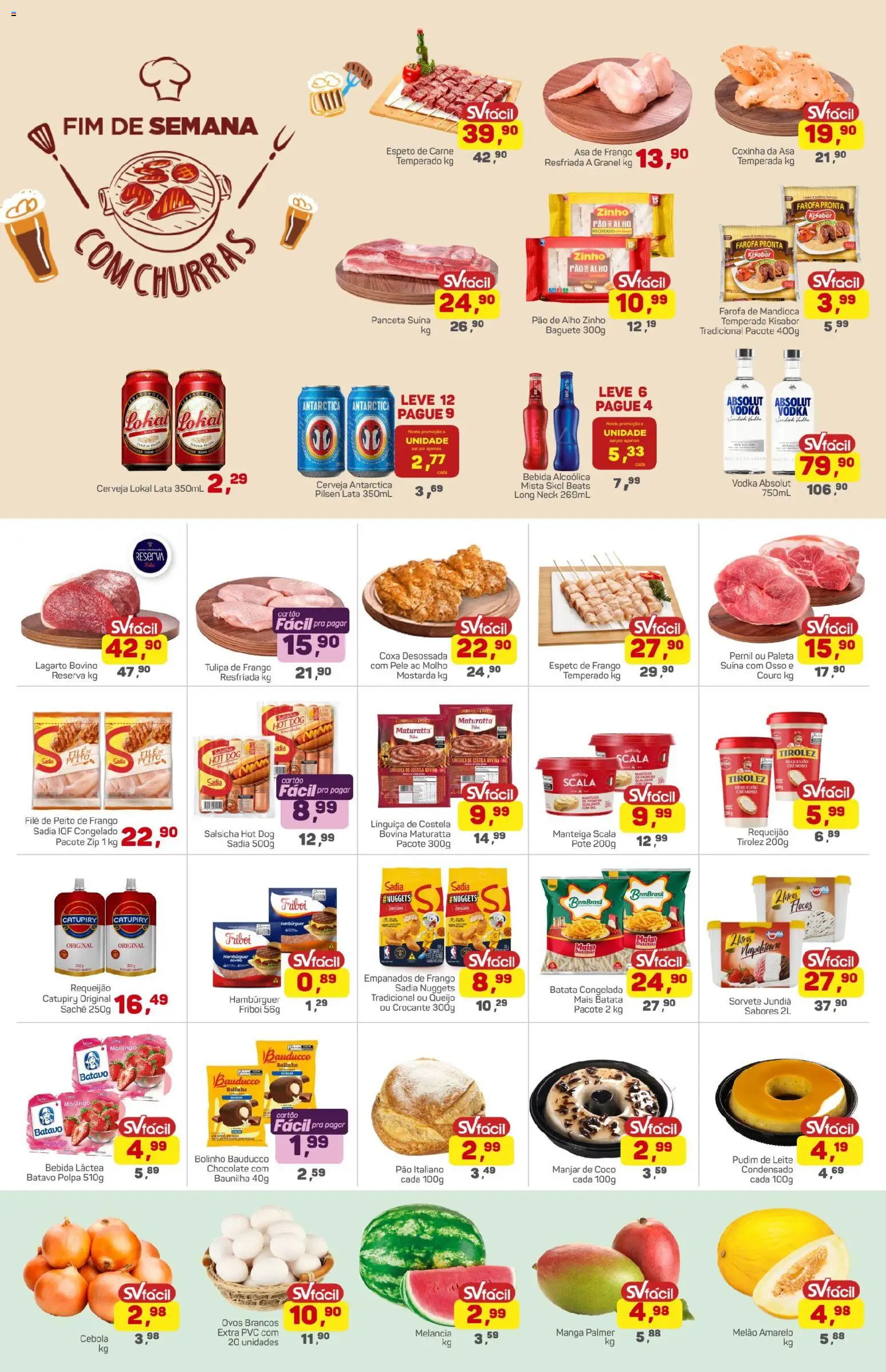 Supermercados São Vicente Folheto - válido de 26.12.2025 | Página: 3 | Produtos: Salsicha, Flocos, Sorvete, Peito de frango