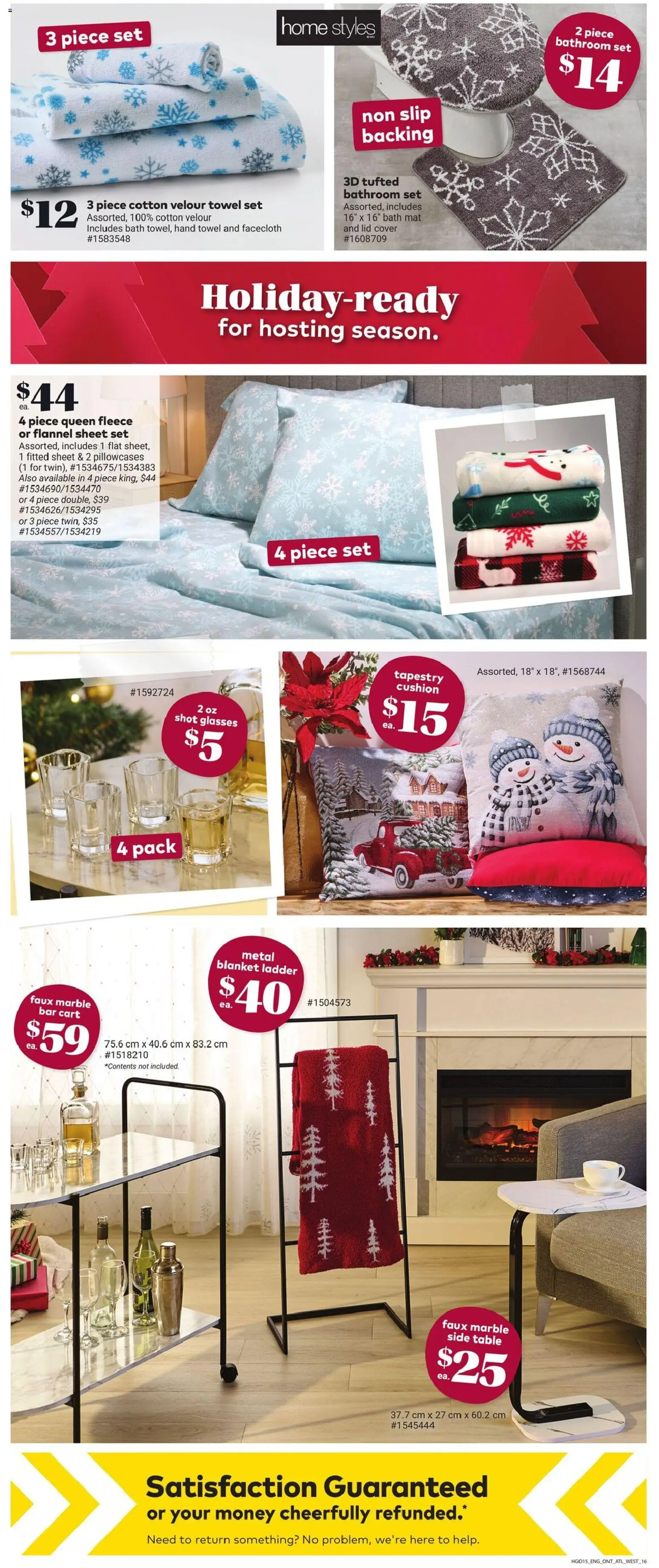 Giant Tiger flyer valid from 12.11.2025 | Page: 18 | Products: Glasses, Blanket, Table, Bath