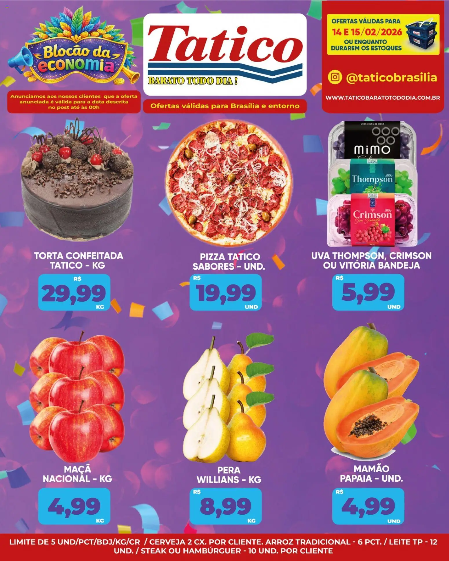 Tatico Folheto - válido de 14.02.2026 | Página: 9 | Produtos: Pera, Mesa, Arroz, Mamão