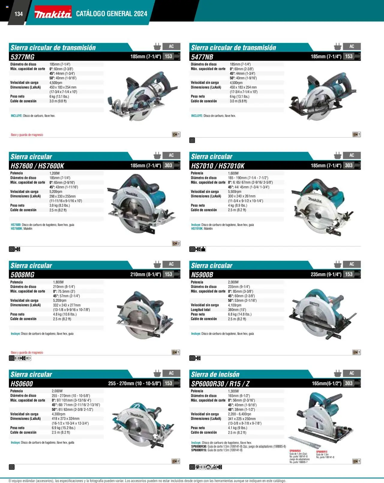 Nuevas ofertas de Makita válidas en toda la República Mexicana desde el 17.04.2024. ¡Encuentra las mejores ofertas en Makita catálogo ! | Página: 134 | Productos: Cable, Disco, Sierra, Llave