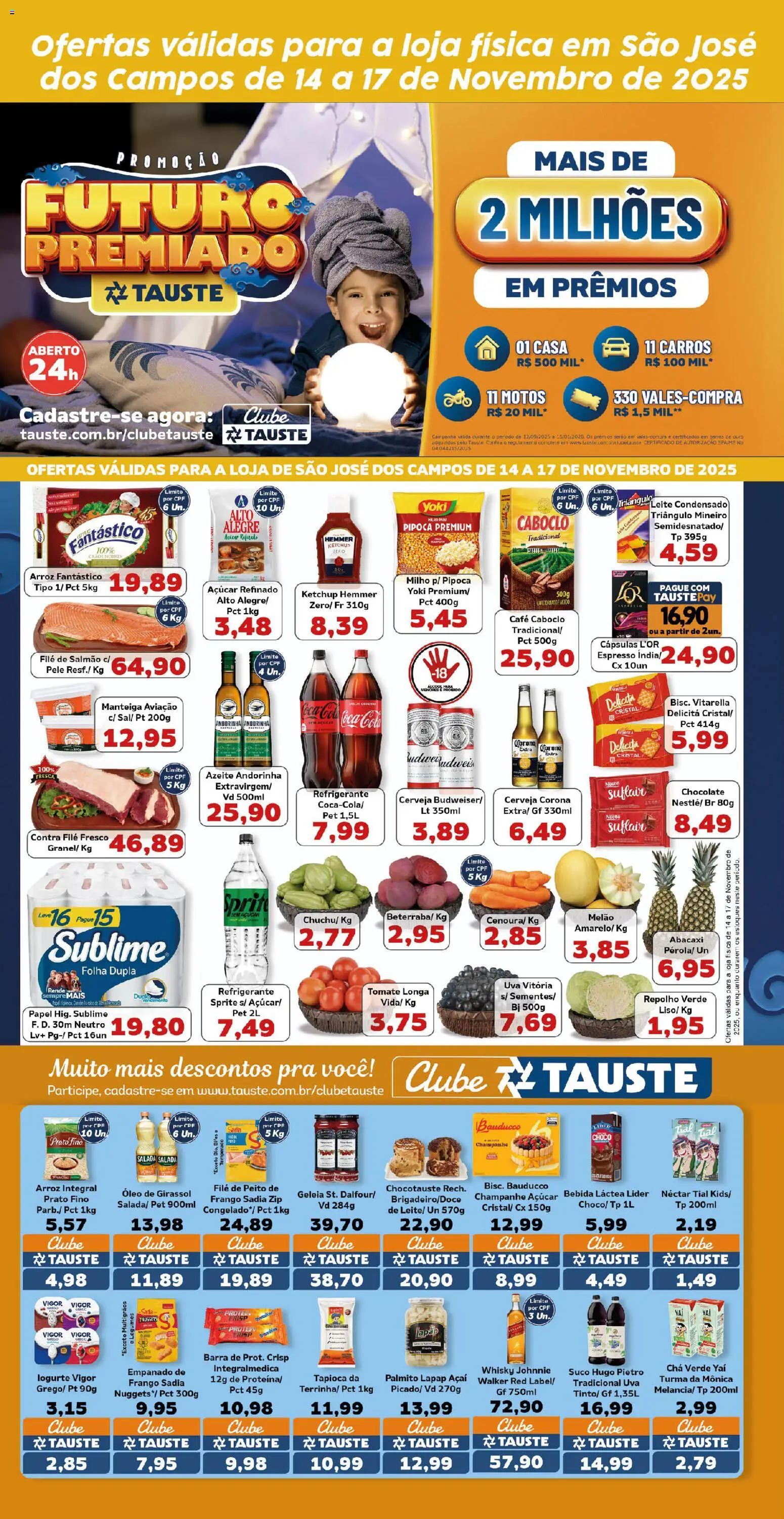 Tauste Folheto - válido de 14.11.2025 | Página: 2 | Produtos: Chocolate, Suco, Ketchup, Azeite
