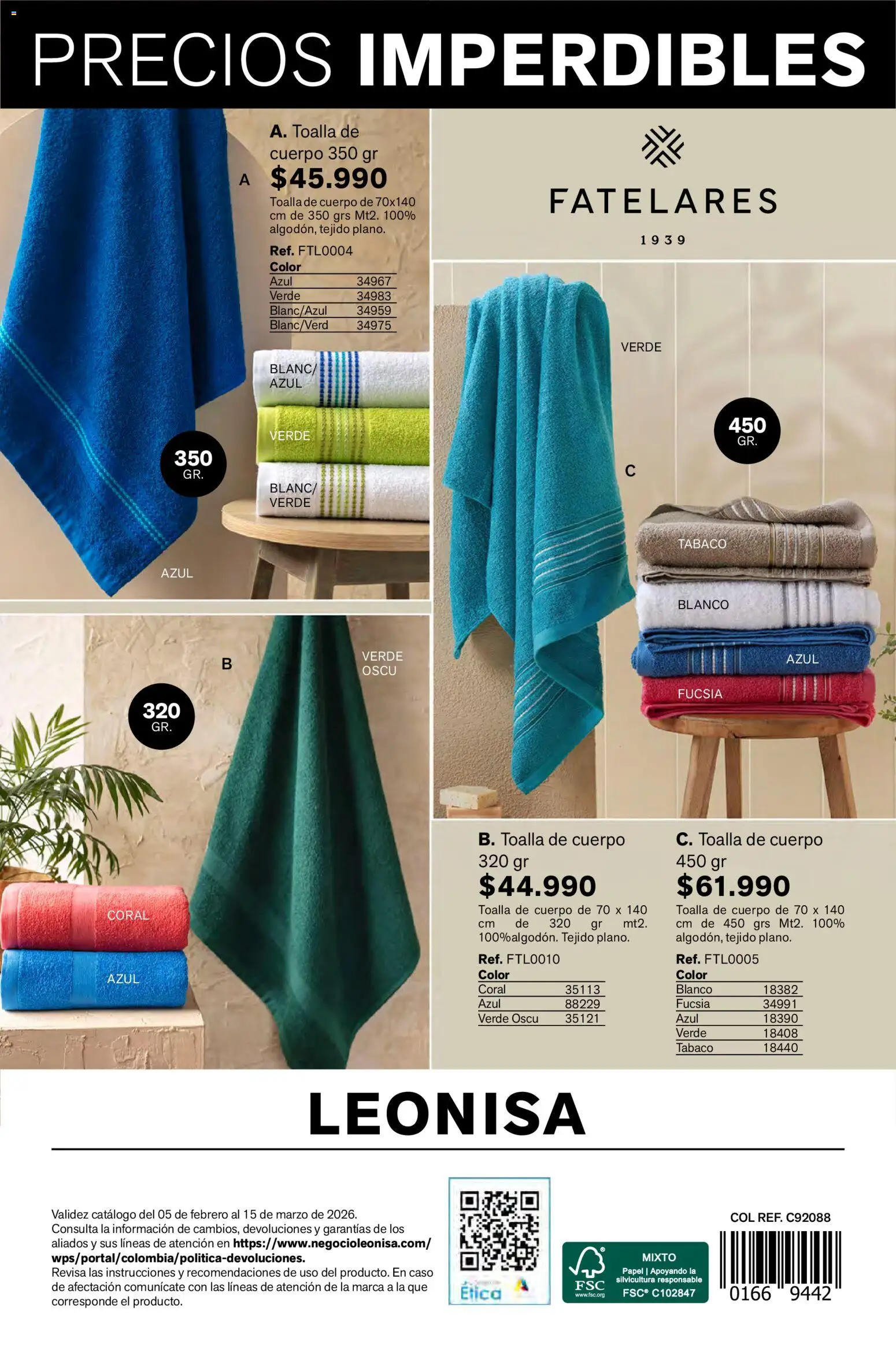 Leonisa revista - valida desde el 05.02.2026 | Página: 86 | Productos: Caso, Toalla