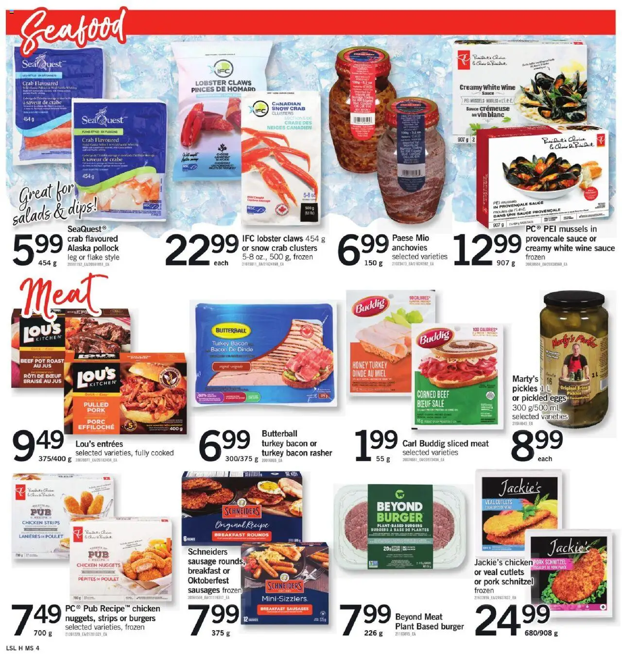 Loblaws flyer valid from 02.10.2025 | Page: 13 | Products: Turkey, Eggs, Chicken, Pork