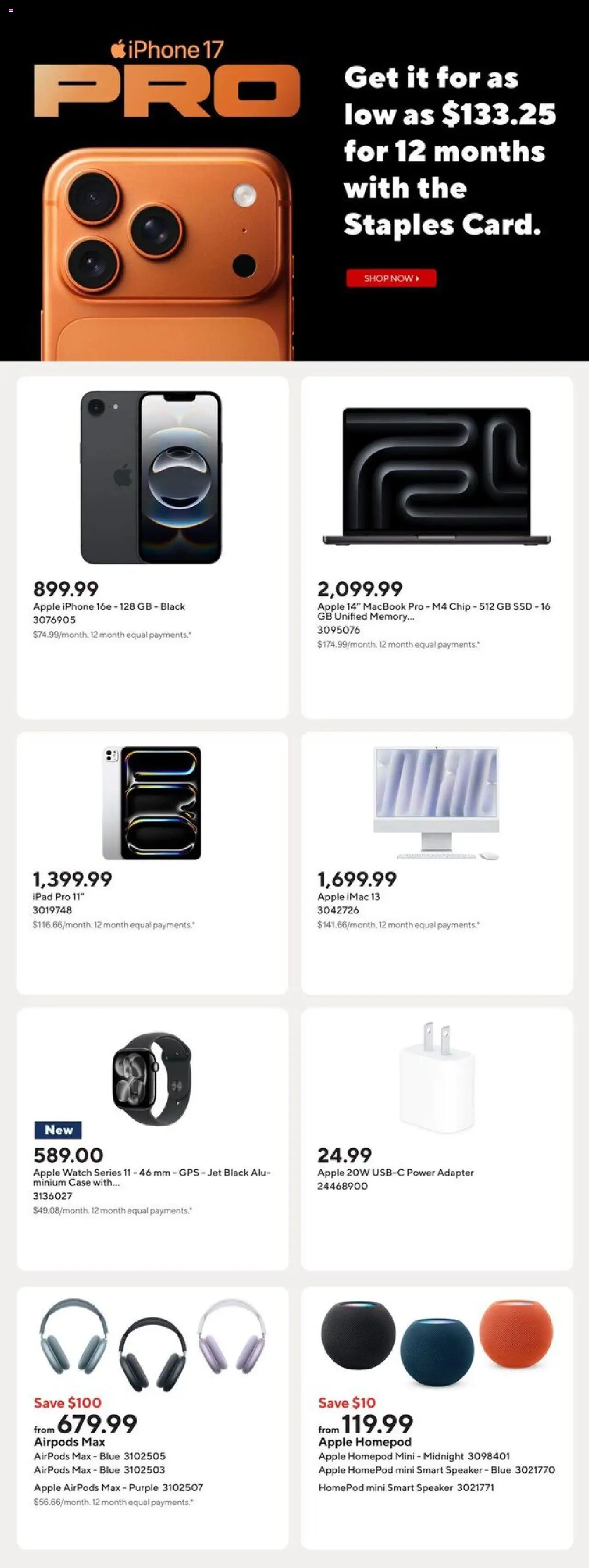 Staples flyer valid from 19.09.2025 | Page: 8 | Products: Watch, Case, Adapter, Speaker