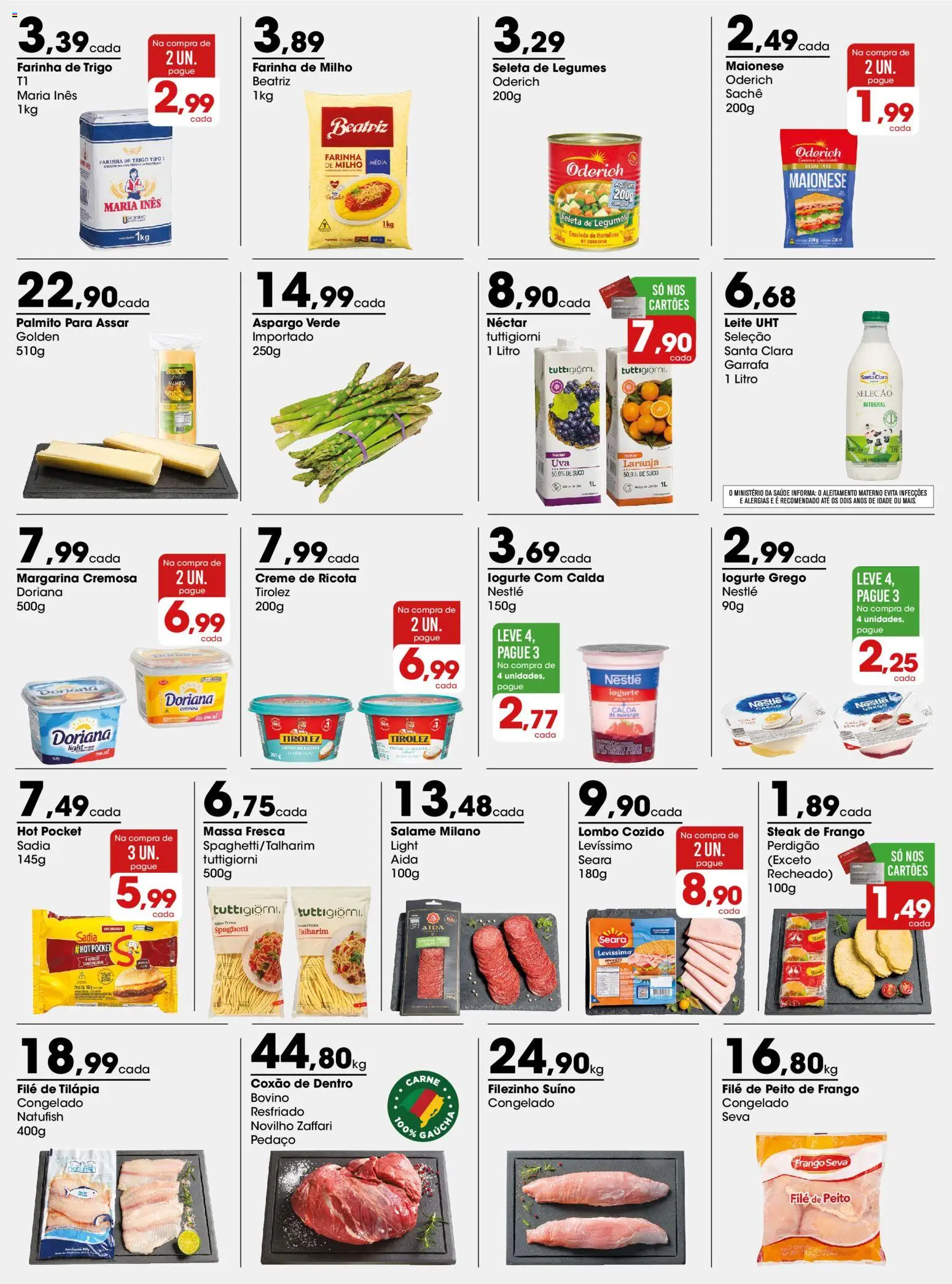 Zaffari Folheto - válido de 03.11.2025 | Página: 2 | Produtos: Tilápia, Creme, Margarina, Peito de frango