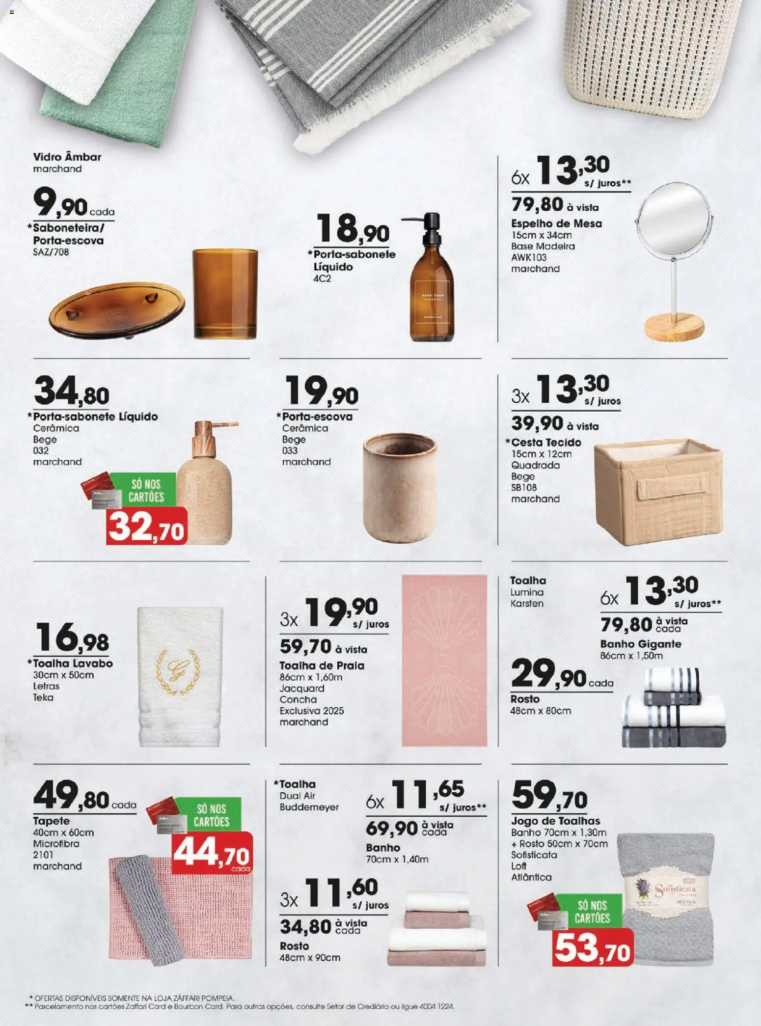 Zaffari Folheto - válido de 05.03.2026 | Página: 8 | Produtos: Mesa, Espelho, Tapete, Base