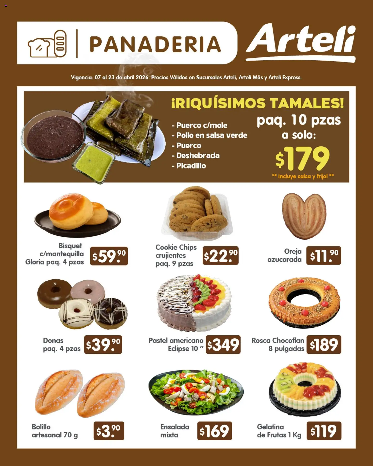 Nuevas ofertas de Arteli válidas en toda la República Mexicana desde el 07.04.2026. ¡Encuentra las mejores ofertas en Arteli folleto Quincenal! | Página: 8 | Productos: Pollo, Gelatina, Ensalada, Picadillo