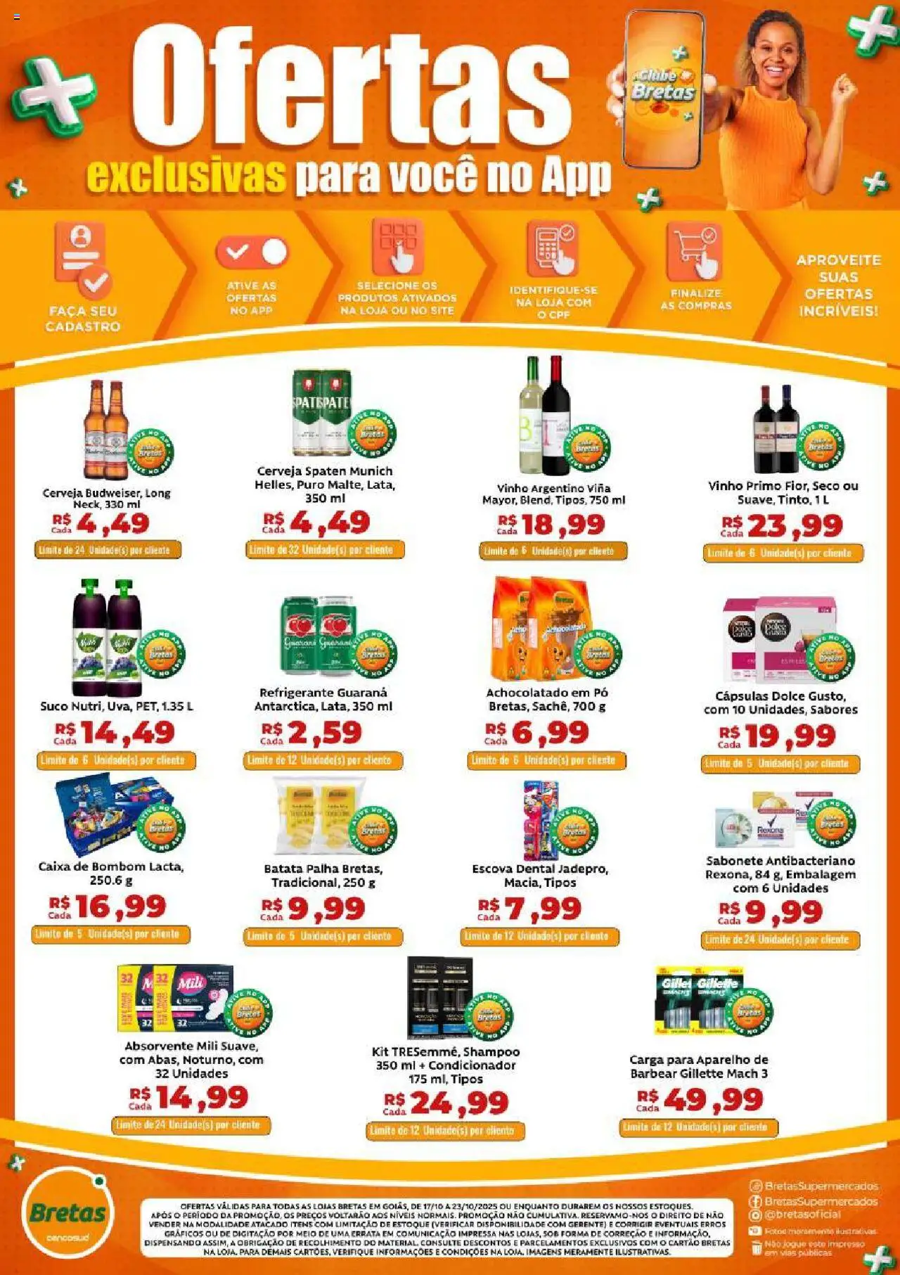 Bretas Folheto - válido de 17.10.2025 | Página: 2 | Produtos: Pó, Cerveja, Batata palha, Refrigerante