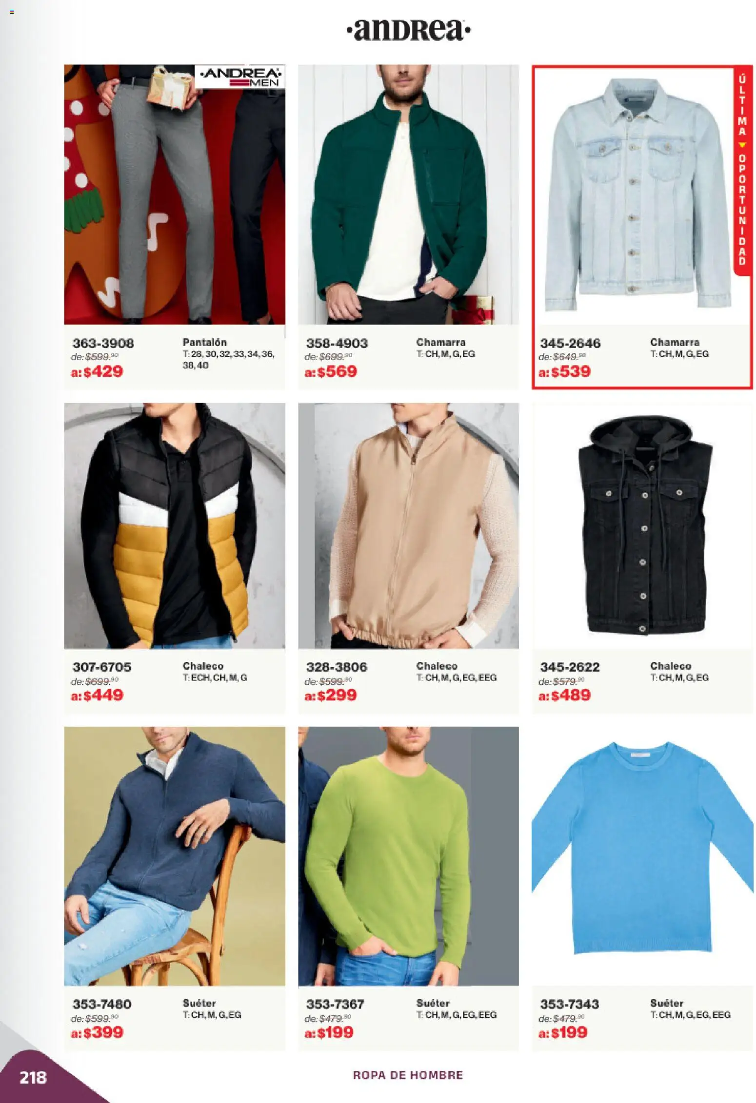 Nuevas ofertas de Andrea válidas en toda la República Mexicana desde el 02.11.2025. ¡Encuentra las mejores ofertas en Andrea catálogo Outlet! | Página: 218 | Productos: Suéter, Chaleco, Chamarra, Ropa