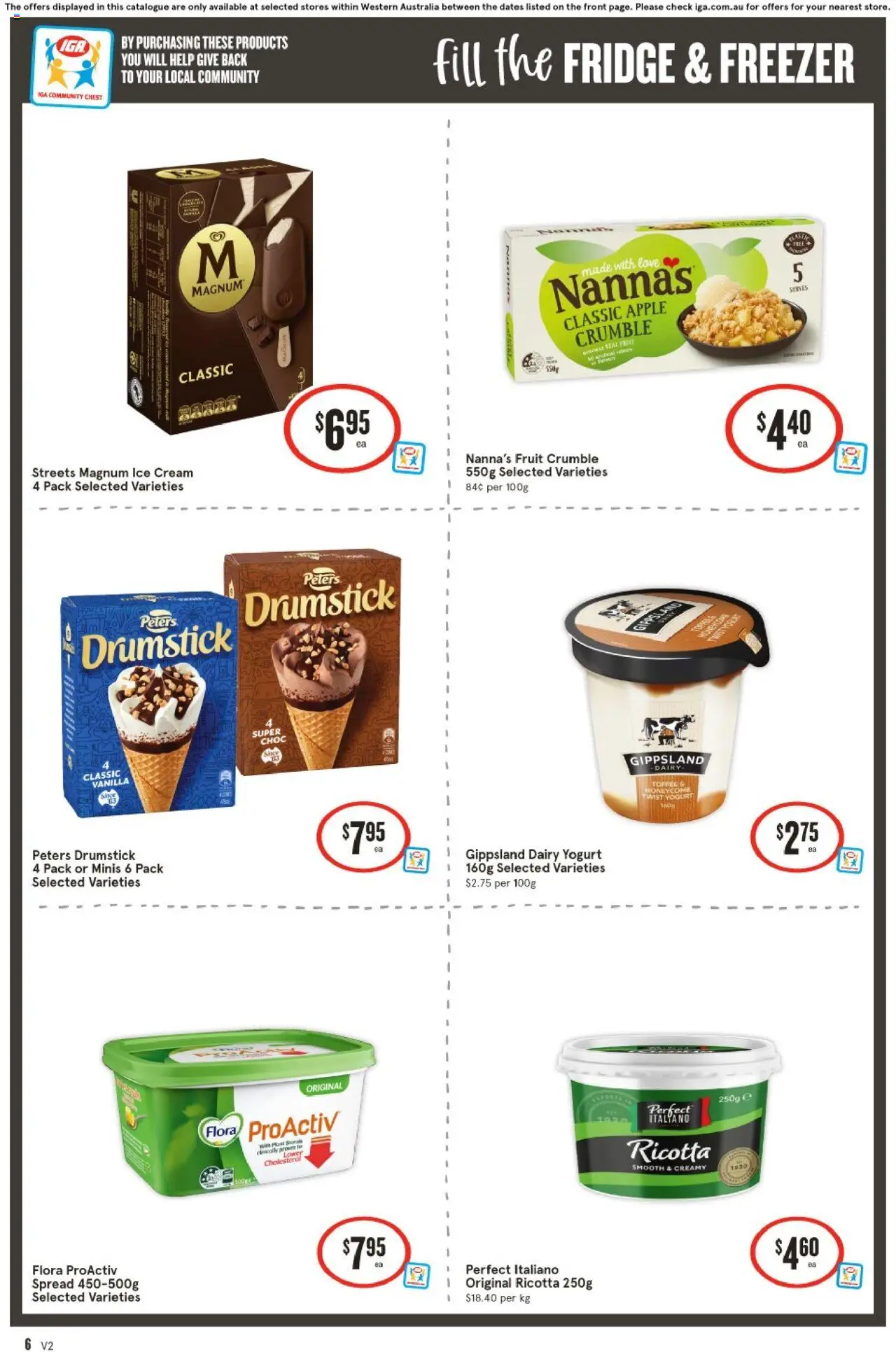 IGA catalogue - valid from 13.08.2025 | Page: 6 | Products: Plant, Cream, Ice cream, Freezer