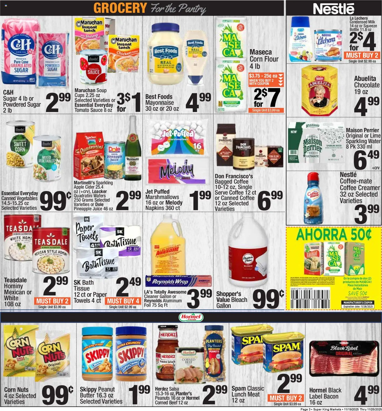 Super King - Weekly Ad - valid from 26.11.2025 | Page: 3 | Products: Corn, Juice, Mayonnaise, Lime