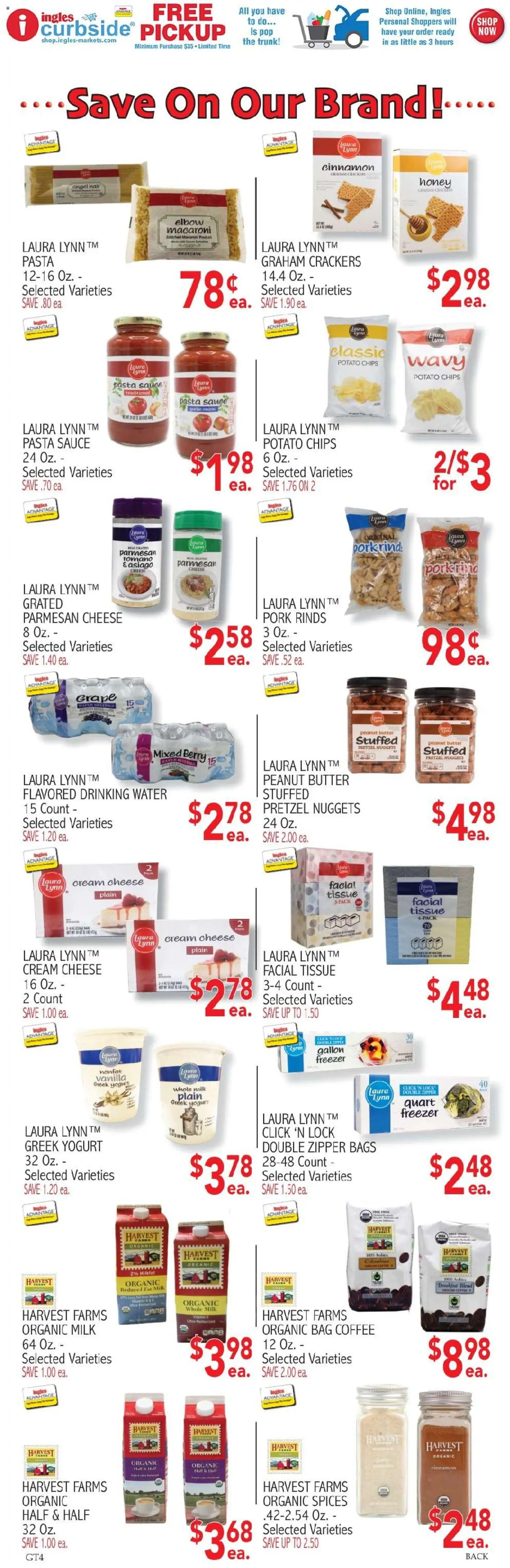Ingles Weekly Ad - valid from 15.04.2026 | Page: 8 | Products: Butter, Pasta, Cream, Bag