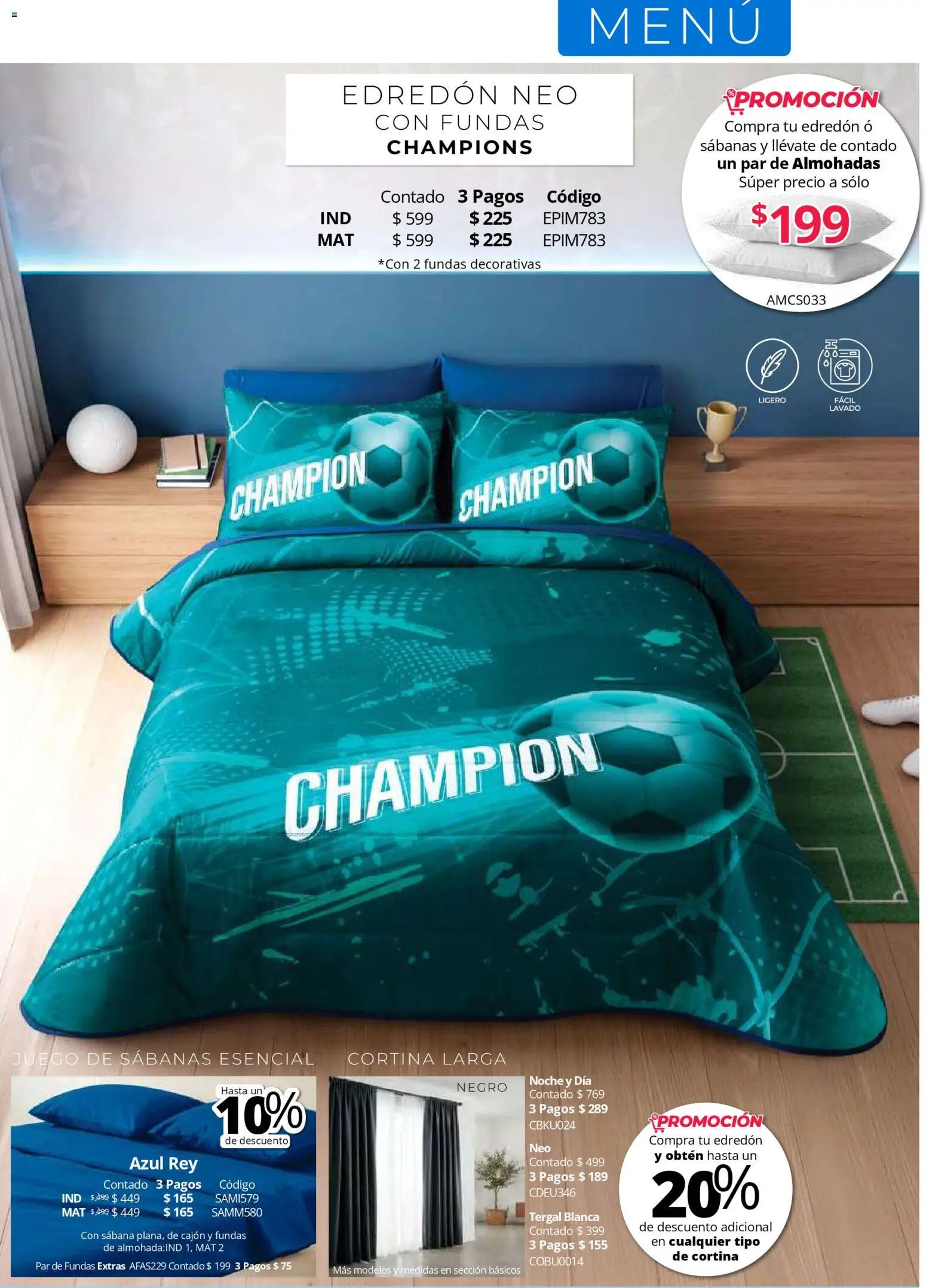 Nuevas ofertas de Colchas Concord válidas en toda la República Mexicana desde el 01.05.2026. ¡Encuentra las mejores ofertas en Colchas Concord catálogo! | Página: 20 | Productos: Juego, Sabanas