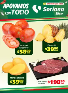 Vista previa de Soriana Fin de Semana Súper: Ags, Nay, Jal, Qro, Col, Mich, Gto, Hgo, Tlax, Mor, Pue, Gro, Oax, Edo. de Mex, Valle de México, Za, nuevo folleto de la tienda, válido en México a partir del 17.04.2026