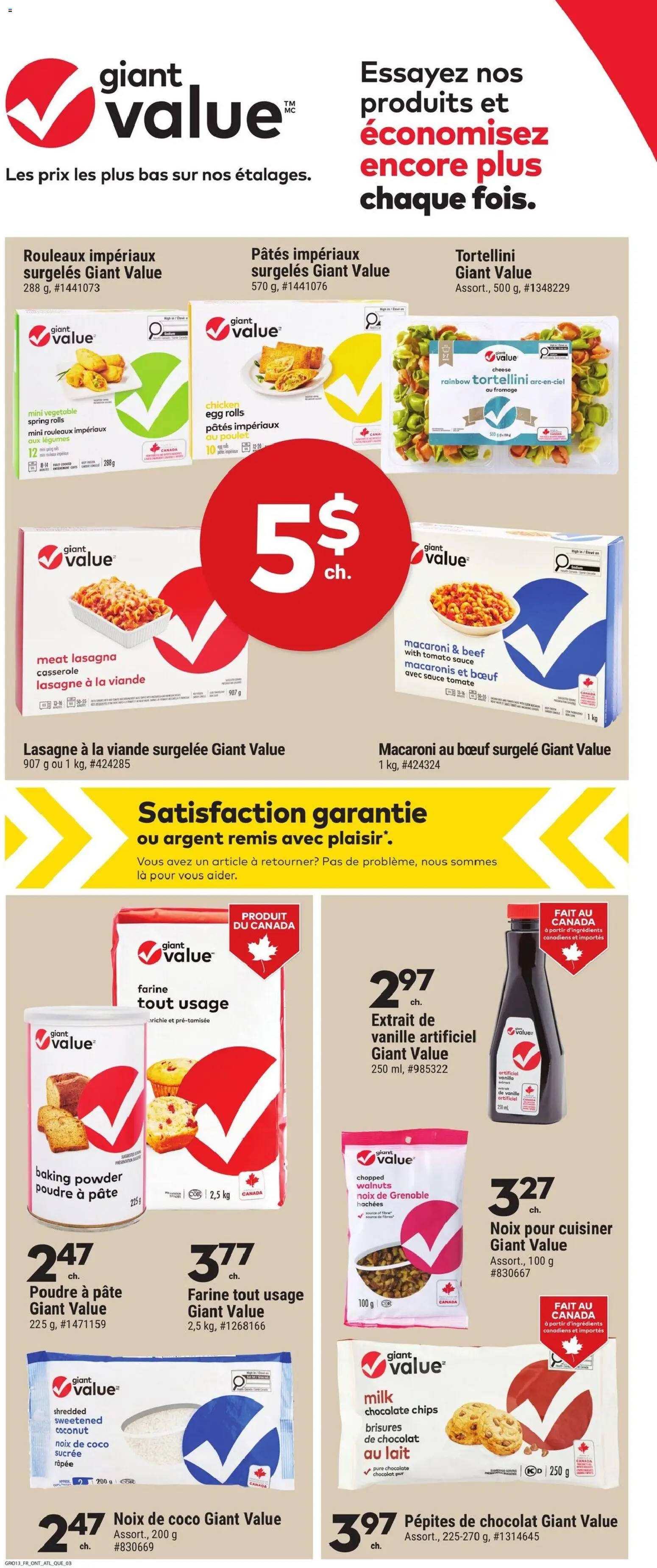 Giant Tiger flyer valid from 29.10.2025 | Page: 3 | Products: Beef, Chips, Cheese, Chicken