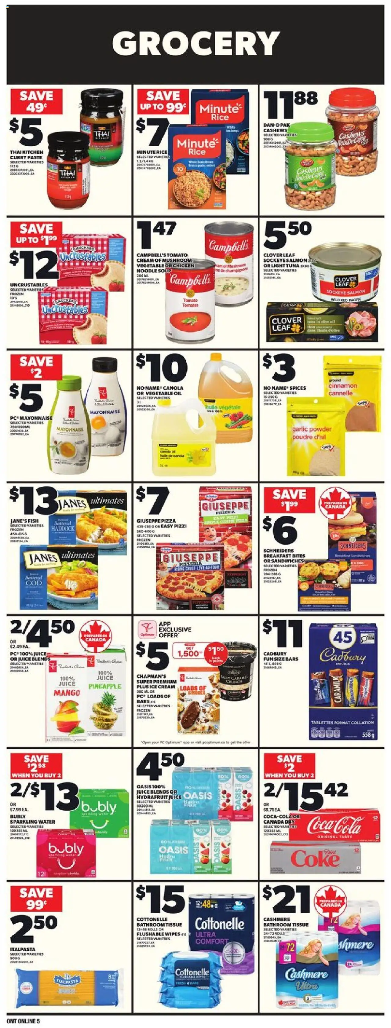 Loblaws flyer valid from 11.09.2025 | Page: 13 | Products: Rice, Ice cream, Juice, Chicken