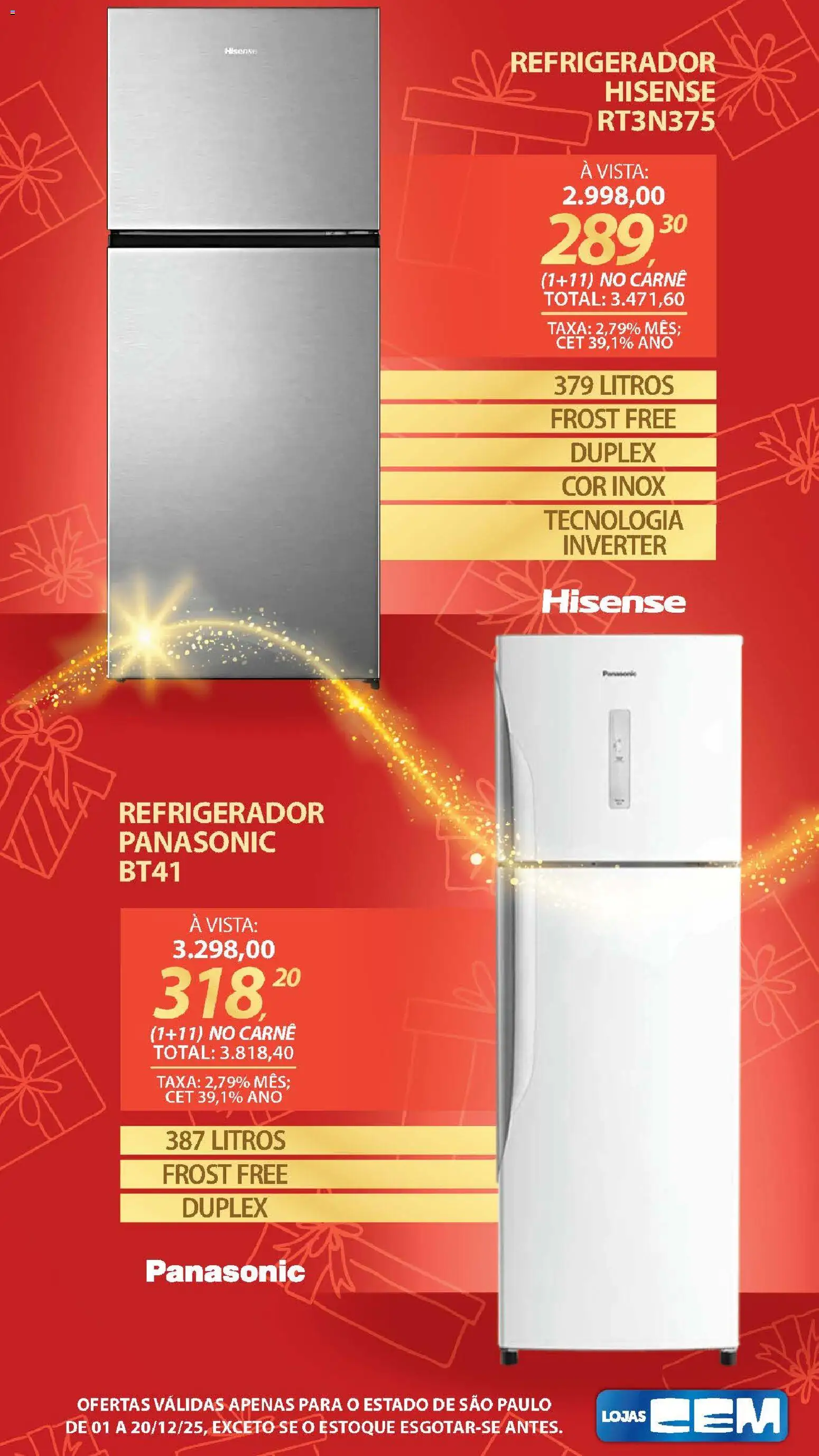 Lojas Cem Folheto - válido de 01.12.2025 | Página: 34 | Produtos: Refrigerador, Carne