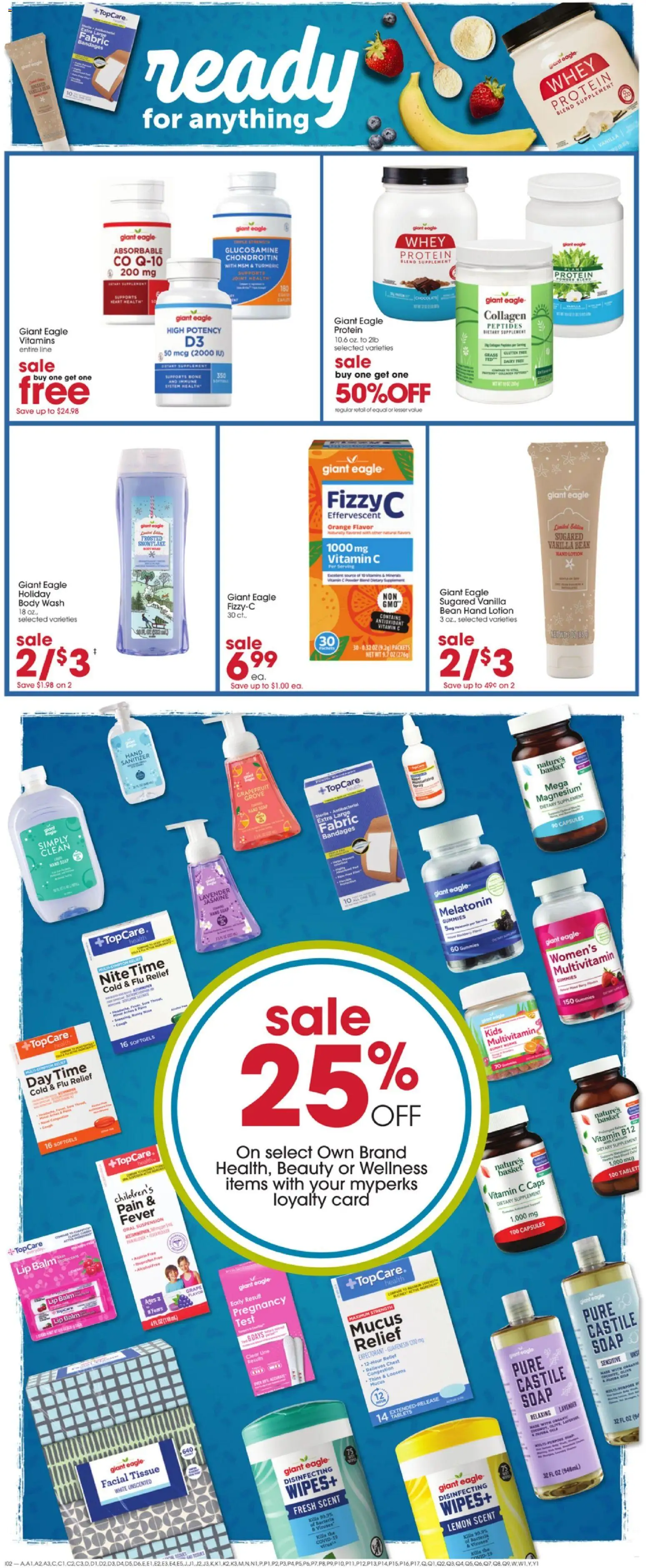 Giant Eagle Weekly Ad - valid from 01.01.2026 | Page: 7 | Products: Multivitamin, Melatonin, Basket, Soap