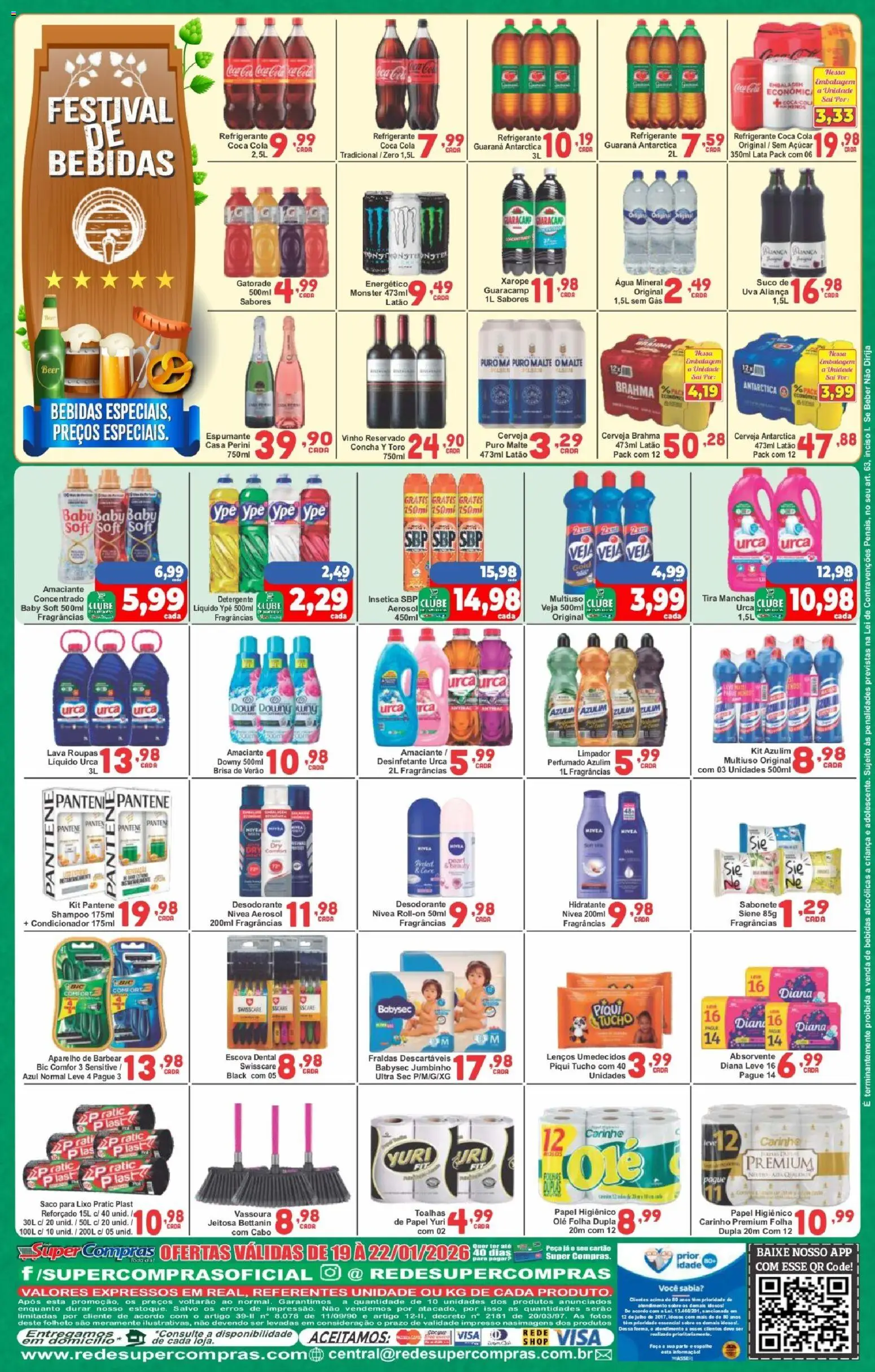 Rede Super Compras Folheto - válido de 19.01.2026 | Página: 4 | Produtos: Tira manchas, Energético, Monster, Desinfetante