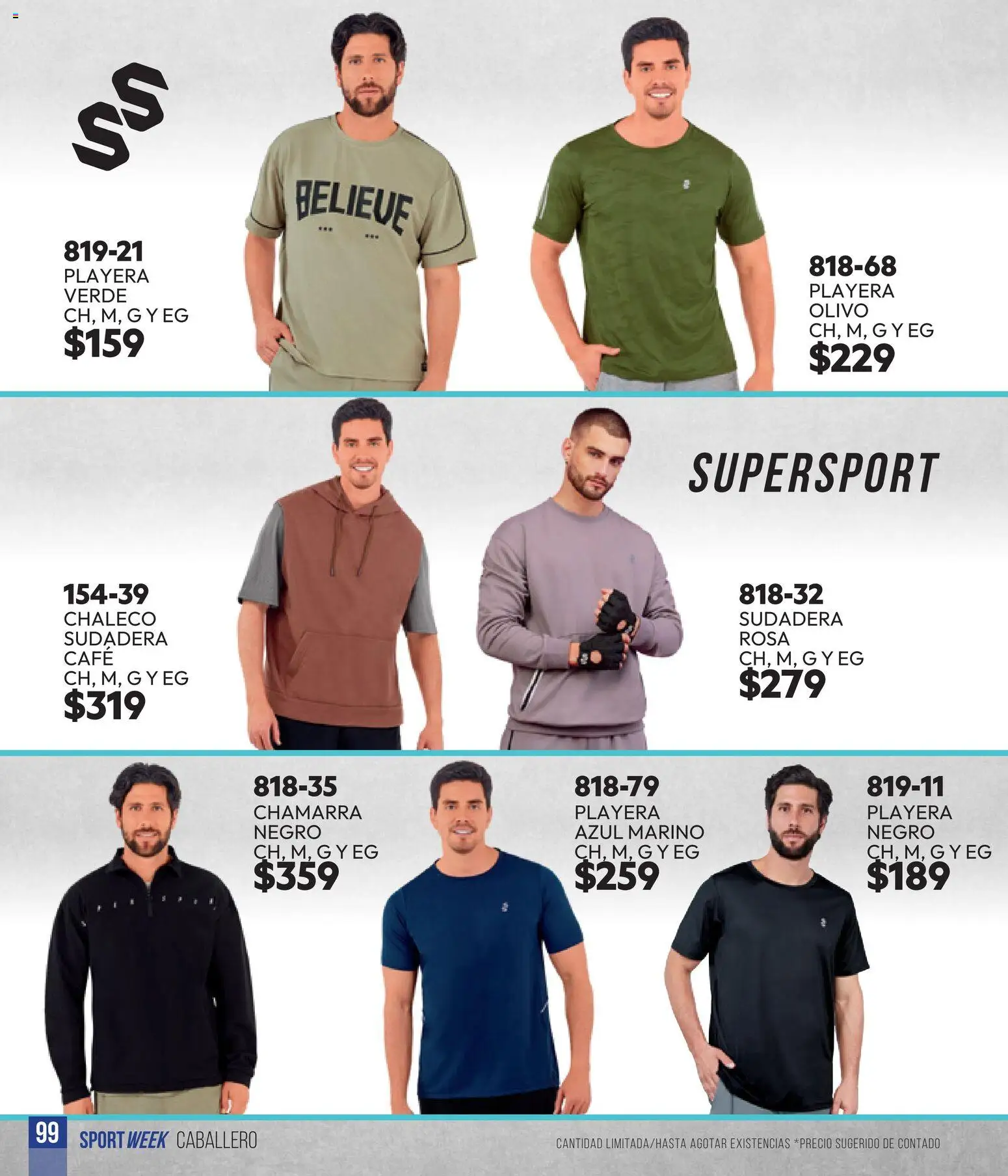 Nuevas ofertas de Cklass válidas en toda la República Mexicana desde el 28.04.2026. ¡Encuentra las mejores ofertas en Cklass catálogo Sportweek! | Página: 214 | Productos: Chaleco, Chamarra, Café, Sudadera