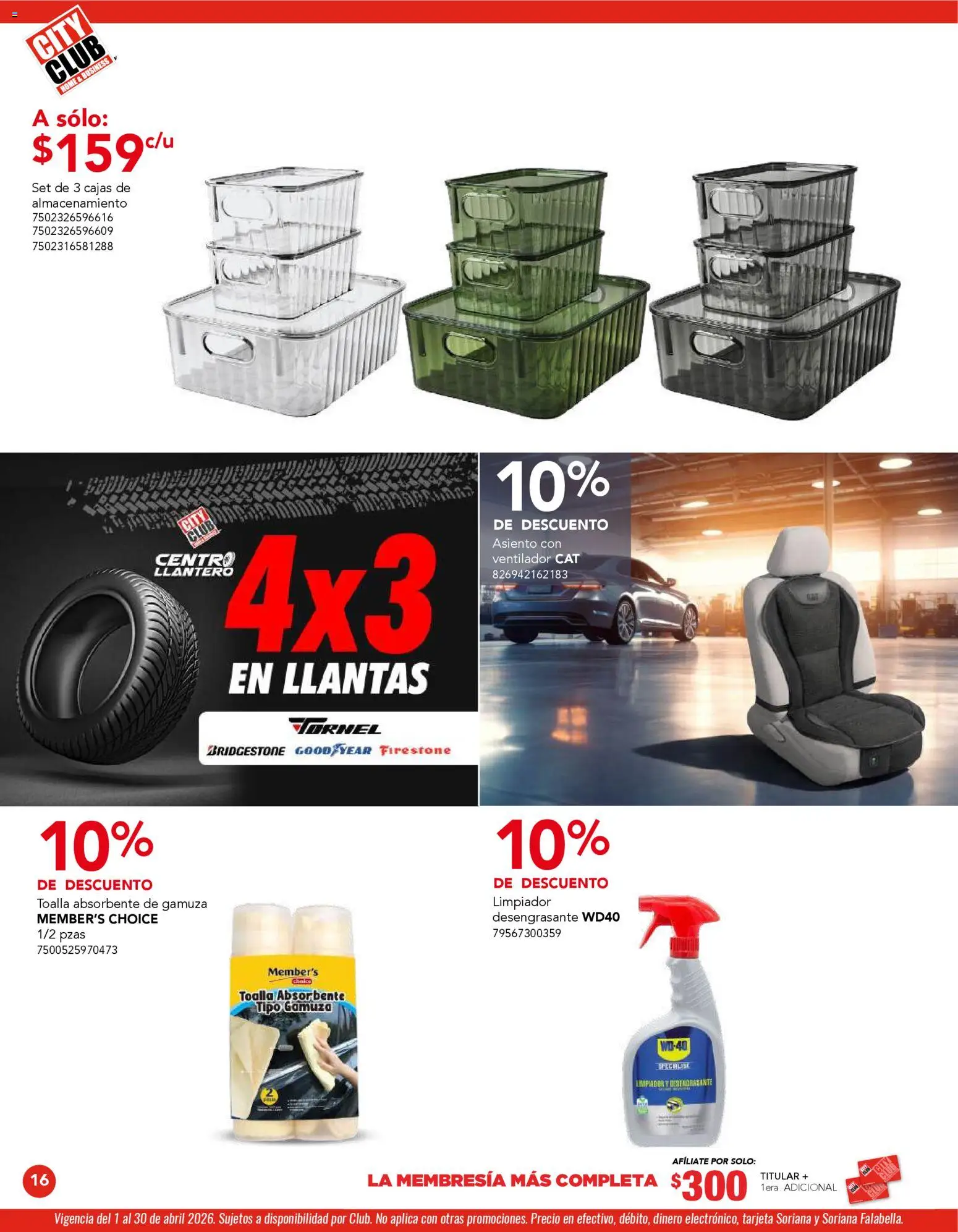 Nuevas ofertas de City Club válidas en toda la República Mexicana desde el 01.04.2026. ¡Encuentra las mejores ofertas en City Club catálogo! | Página: 16