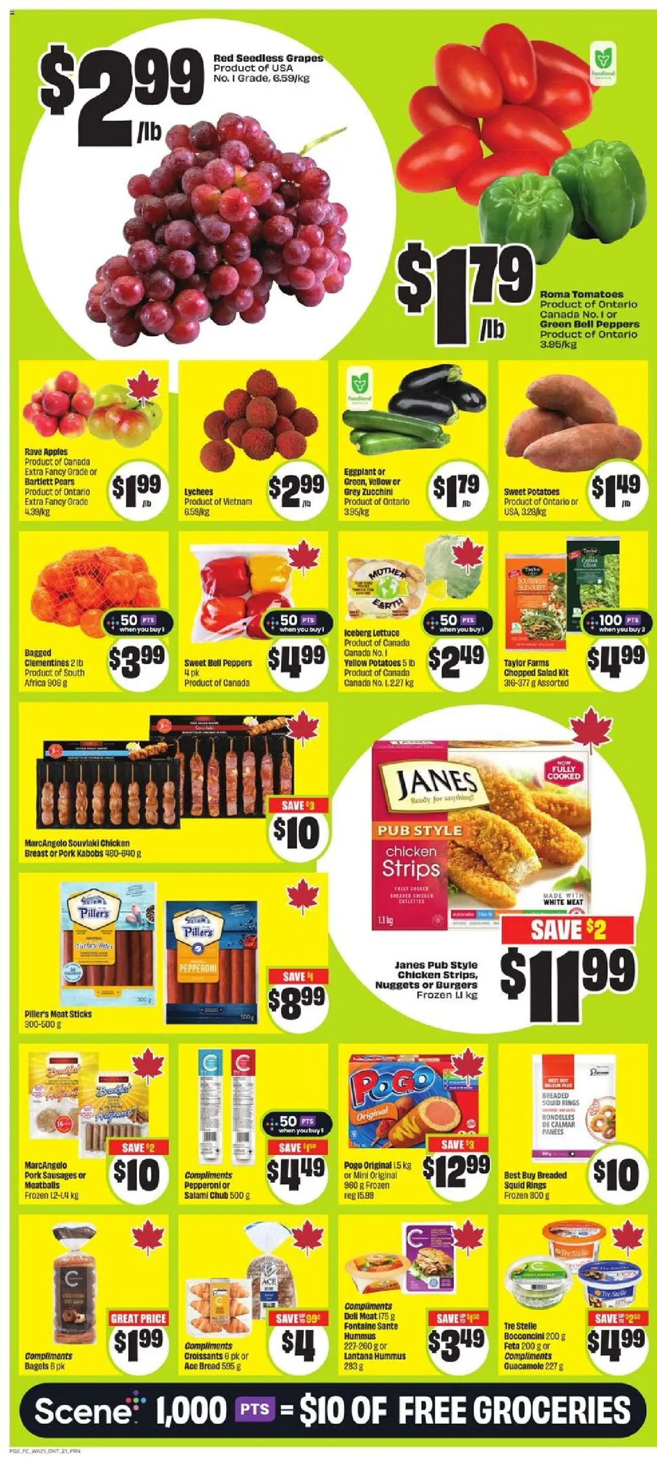 FreshCo flyer valid from 18.09.2025 | Page: 3 | Products: Salad, Potatoes, Salami, Tomatoes