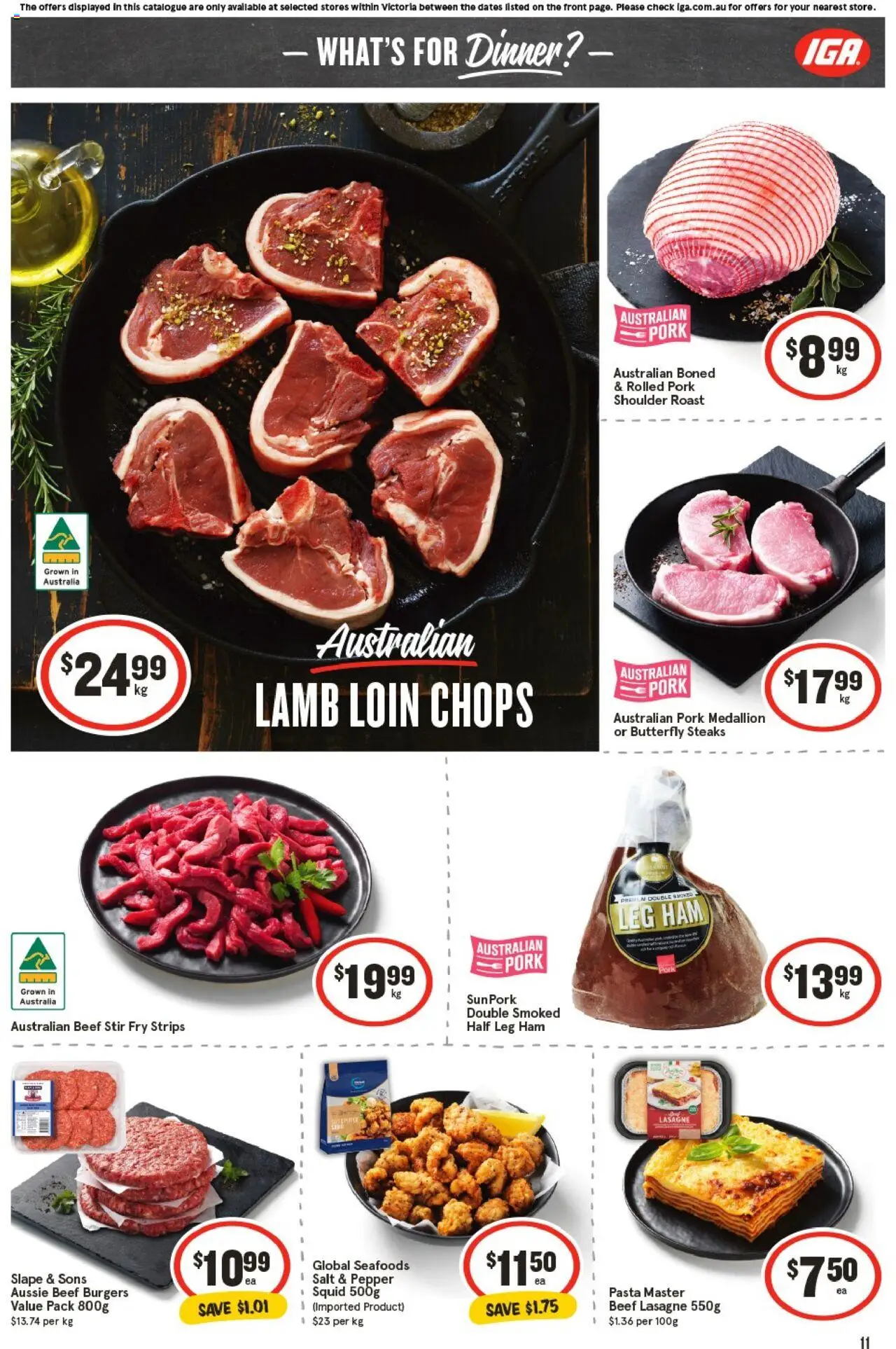 IGA catalogue - valid from 15.10.2025 | Page: 14 | Products: Ham, Lamb, Beef, Salt