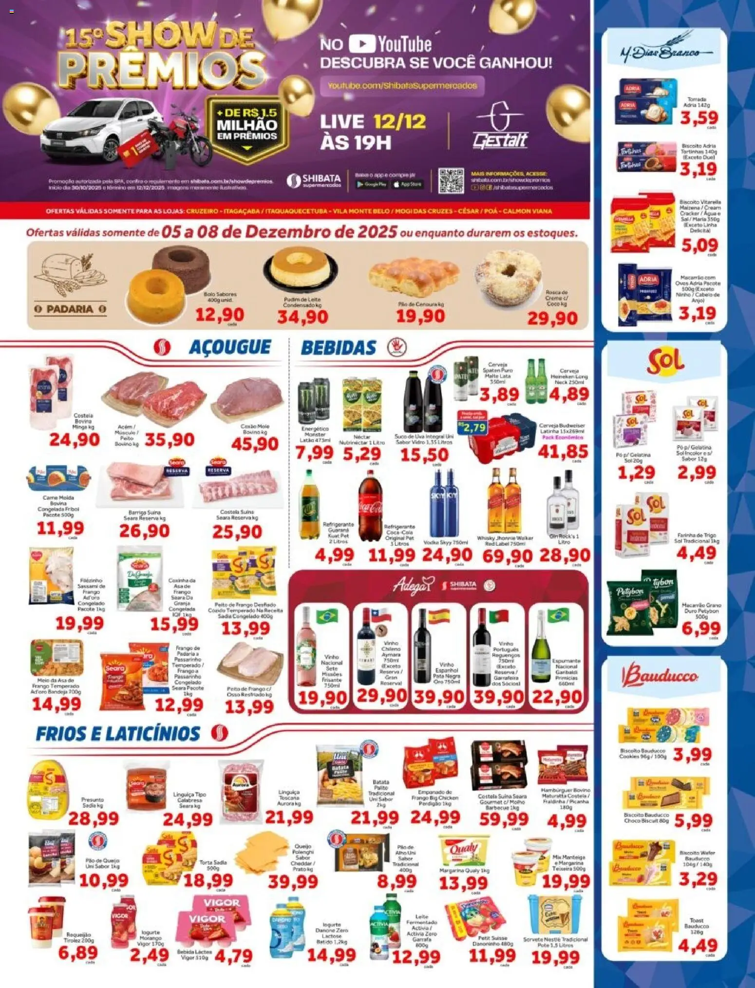 Shibata Folheto - válido de 05.12.2025 | Página: 1 | Produtos: Espumante, Whisky, Poá, Refrigerante