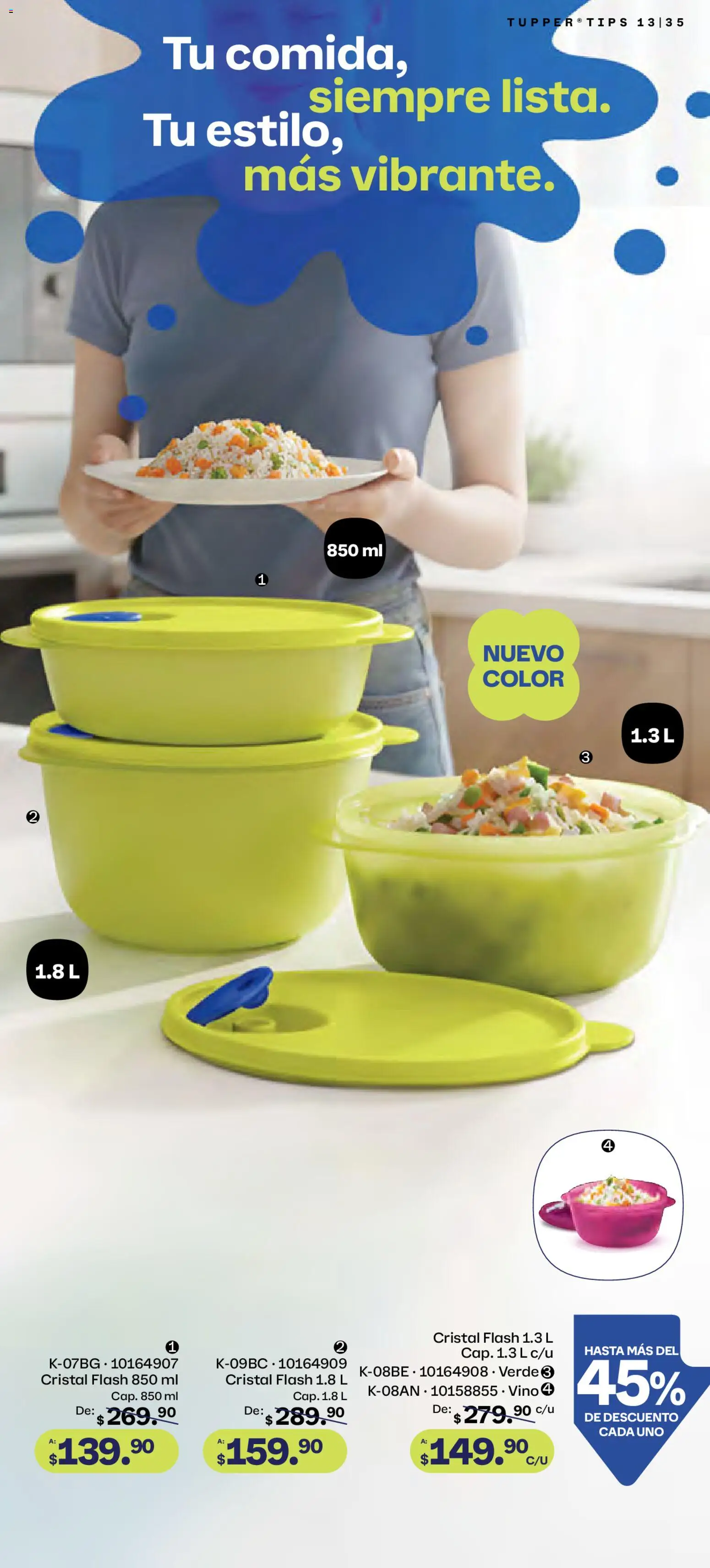 Nuevas ofertas de Tupperware válidas en toda la República Mexicana desde el 01.12.2025. ¡Encuentra las mejores ofertas en Tupperware catálogo! | Página: 35 | Productos: Tupper, Vino