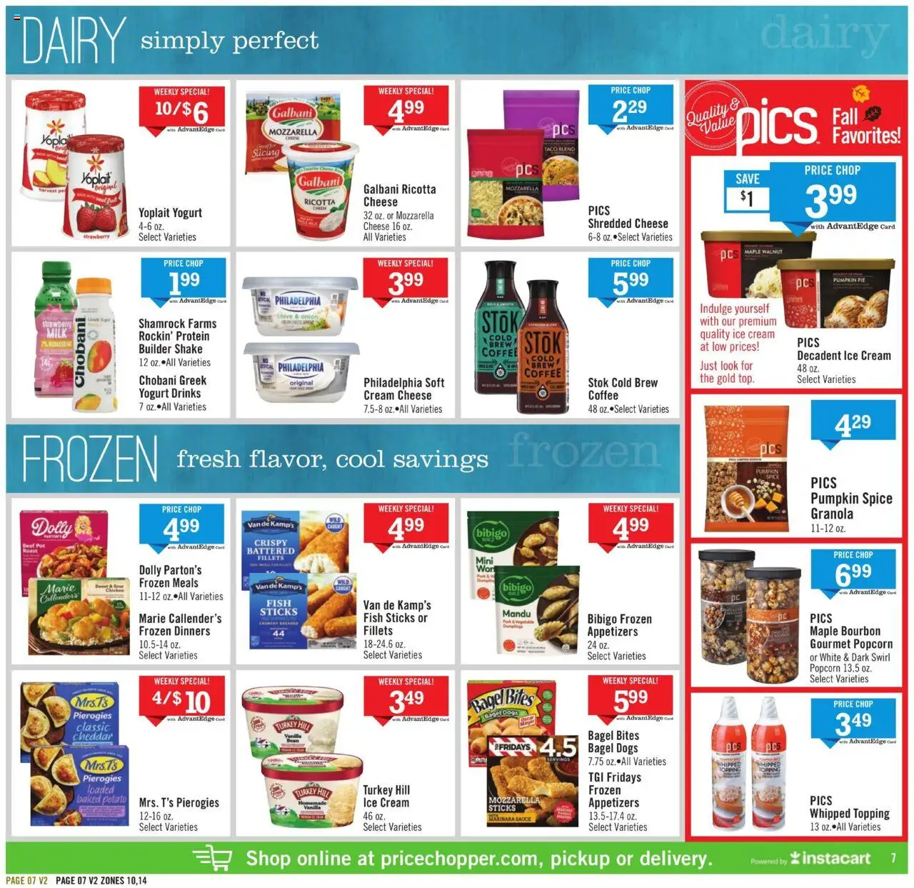Price Chopper Weekly Ad - valid from 05.10.2025 | Page: 7 | Products: Yogurt, Cream, Hat, Onion