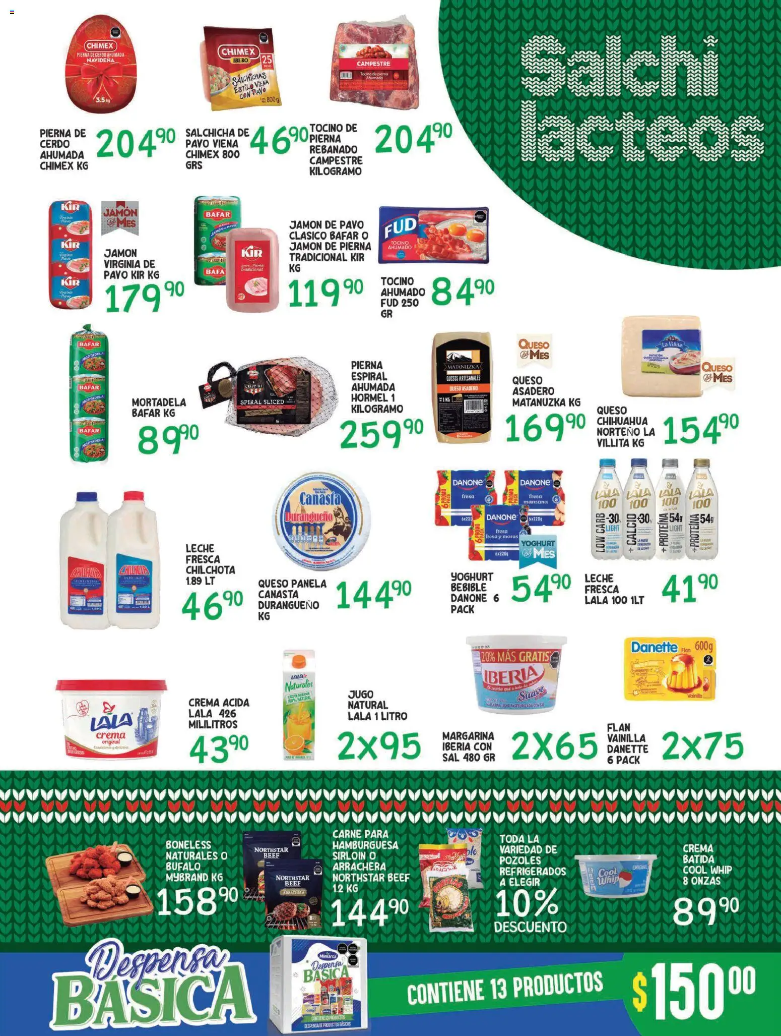 Nuevas ofertas de Alsuper válidas en toda la República Mexicana desde el 25.11.2025. ¡Encuentra las mejores ofertas en Alsuper folleto Laguna! | Página: 3 | Productos: Salchicha, Crema, Jamón, Canasta