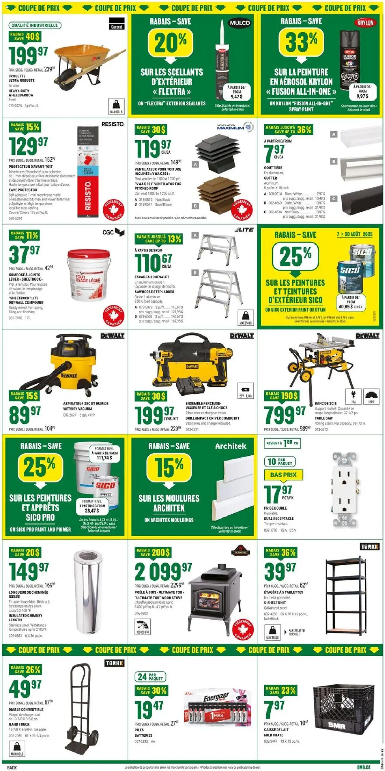 BMR flyer valid from 14.08.2025 | Page: 2 | Products: Stove, Shelf, Table, Milk