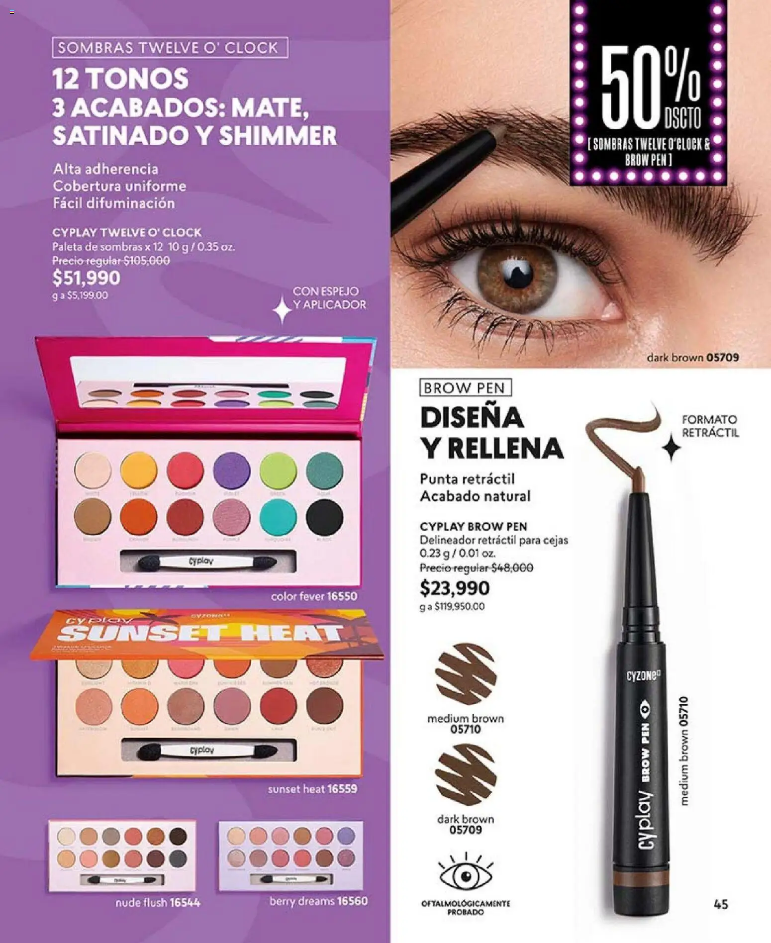 CyZone revista - valida desde el 01.02.2026 | Página: 45 | Productos: Espejo, Delineador