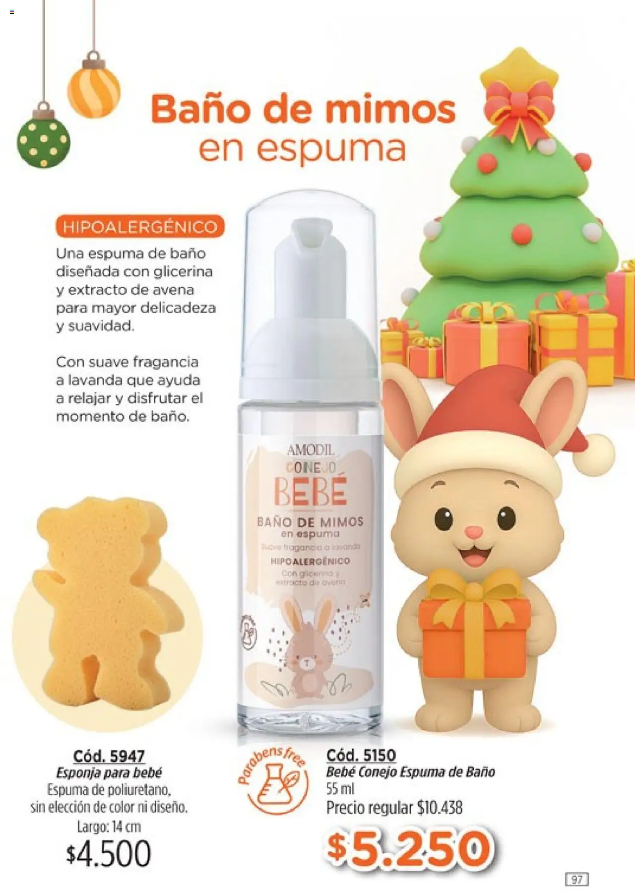 Catálogo Amodil Campaña 17/2025 │ válido desde el 14.10.2025 | Página: 97 | Productos: Baño, Avena, Espuma de baño, Esponja