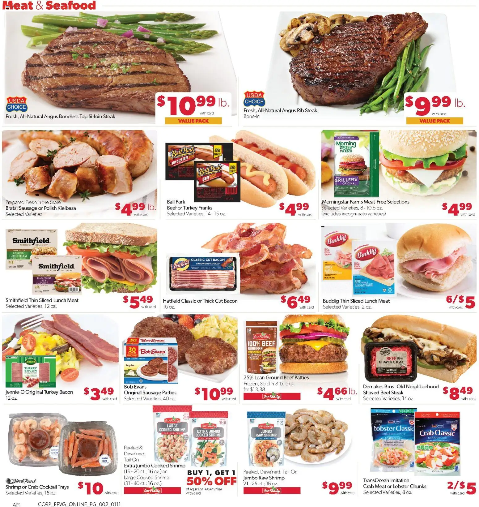 Family Fare Weekly Ad - MI - valid from 11.01.2026 | Page: 7 | Products: Beef, Seafood, Sausage