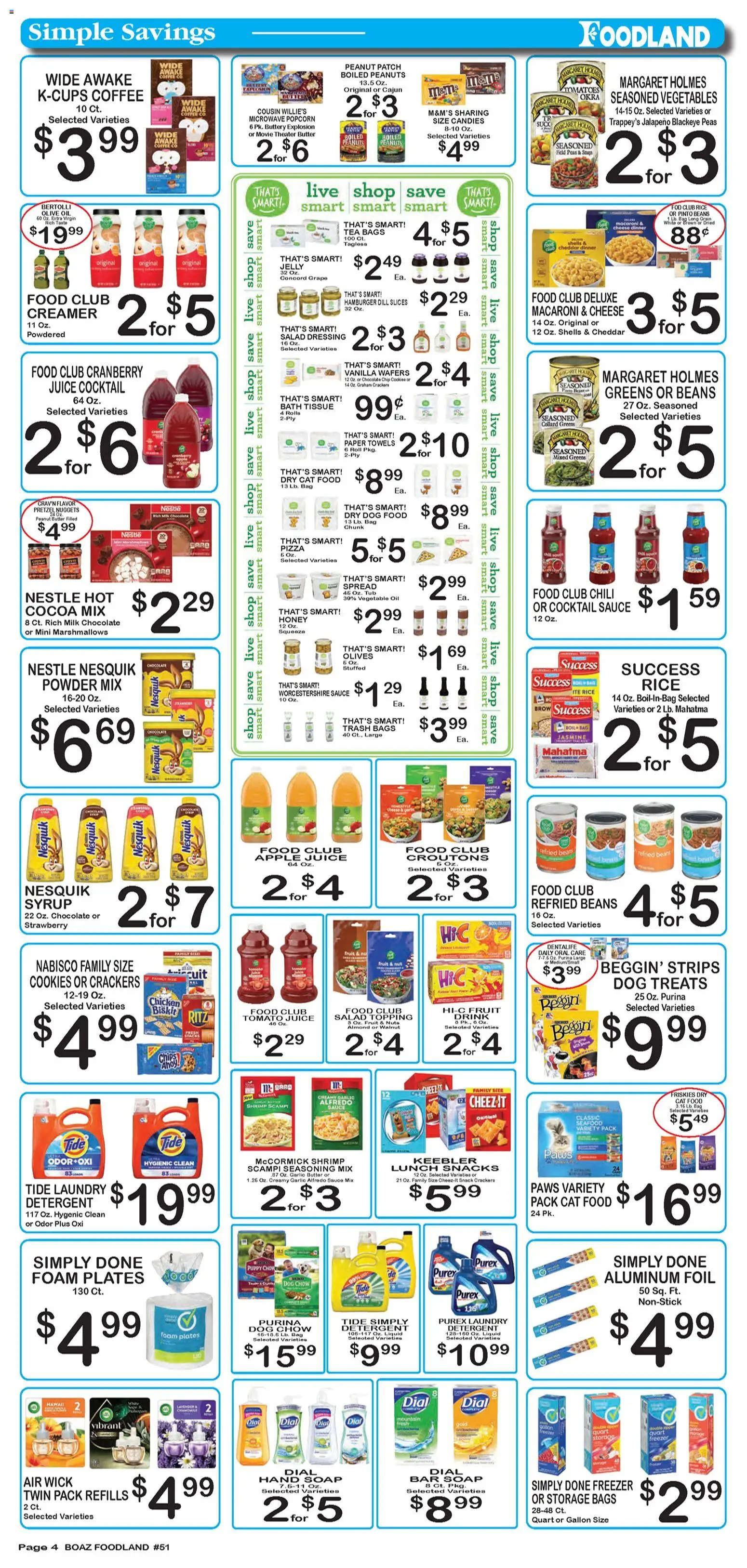 Foodland Weekly Ad - valid from 20.01.2026 | Page: 4 | Products: Milk, Butter, Oil, Juice